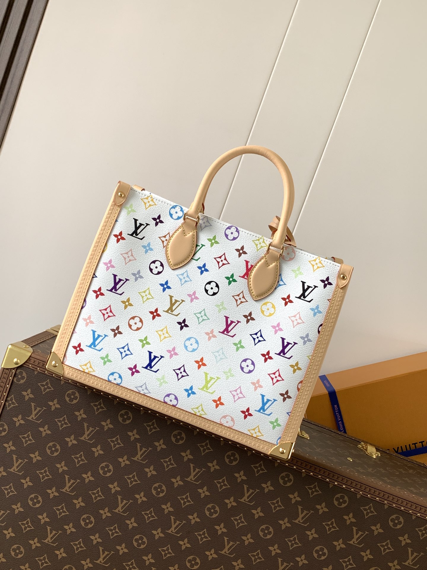 Lv X Tm Onthego Mm Multicolored Monogram Tote M13079