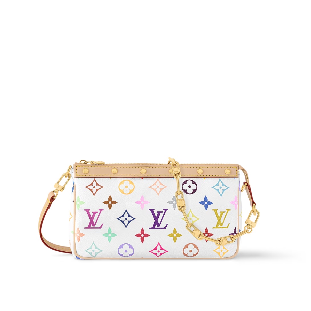 Lv X Tm Pochette Accessoires Monogram Multicolored White M13404
