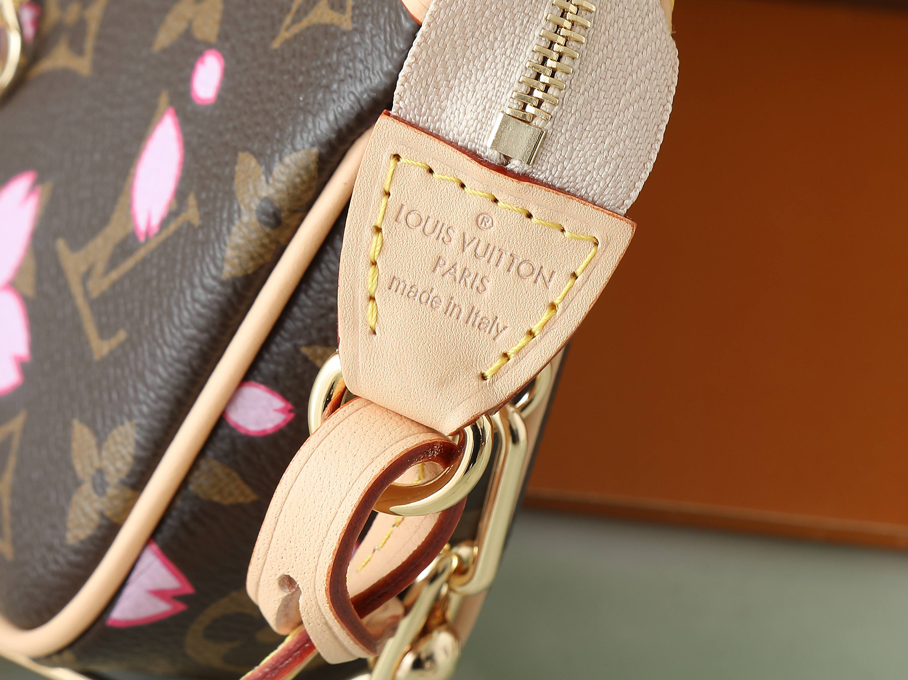 Lv X Tm Pochette Accessoires Monogram Sakura Brown Cherry Blossom M13666