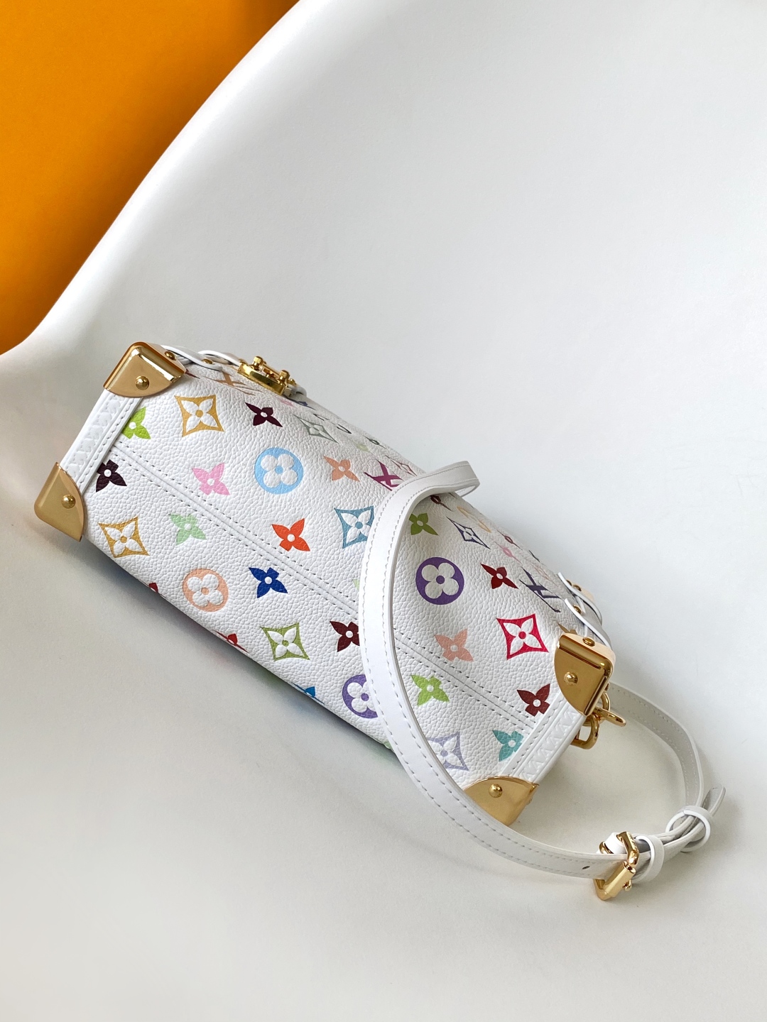 Lv X Tm Side Trunk Mm Handbags Multicolored Monogram White M14046