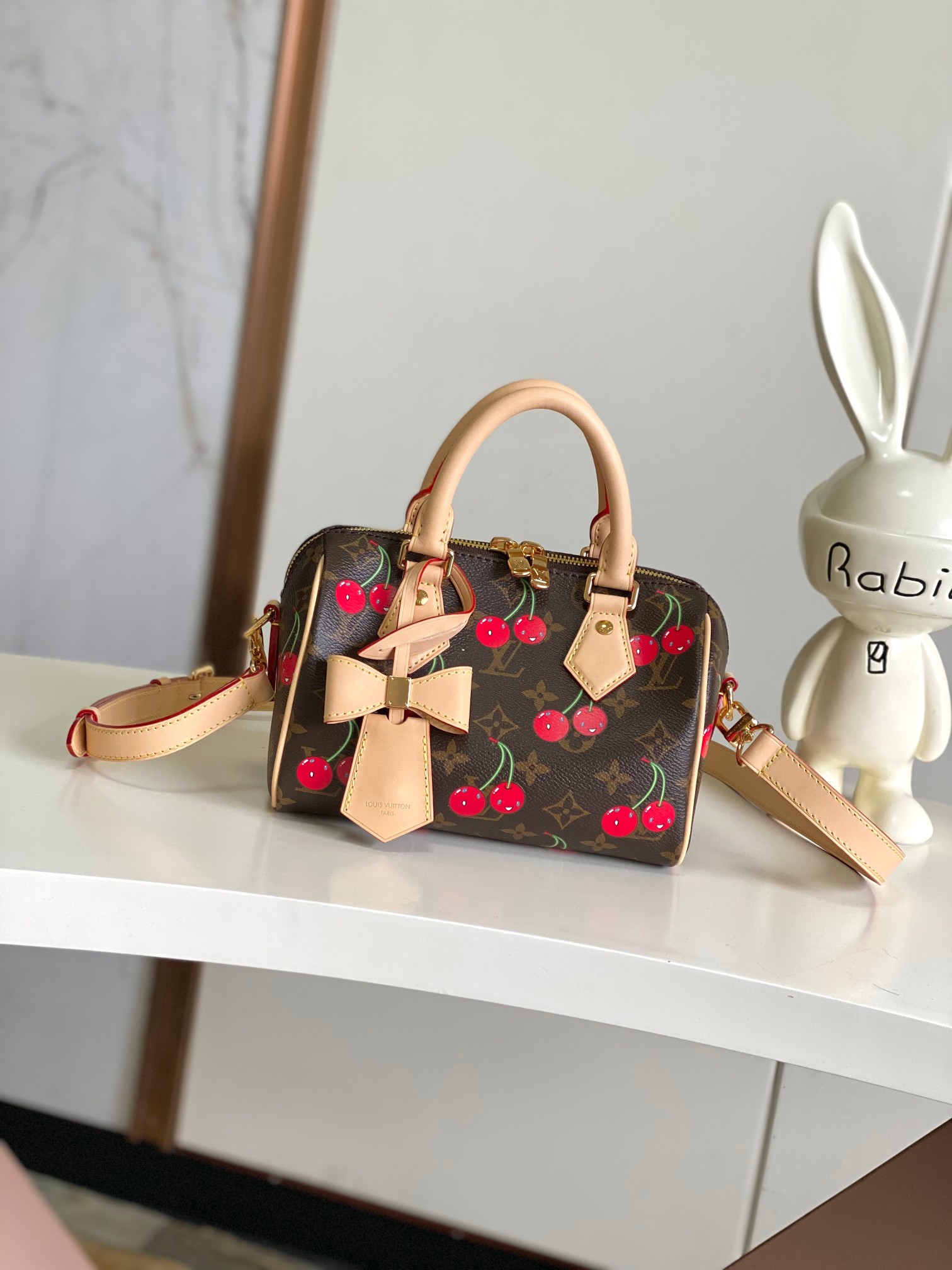 Lv X Tm Speedy Bandoulière 20 Monogram Cherry M13094