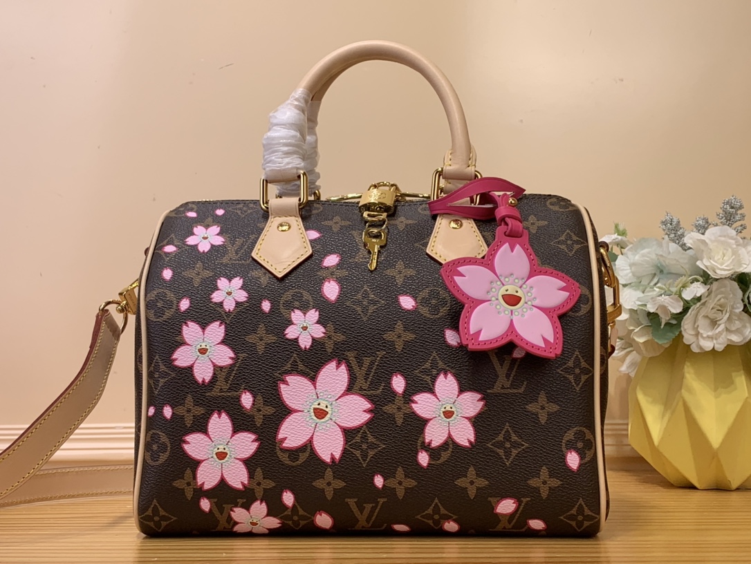 Lv X Tm Speedy Bandoulière 25 Monogram Cherry Blossom M14174