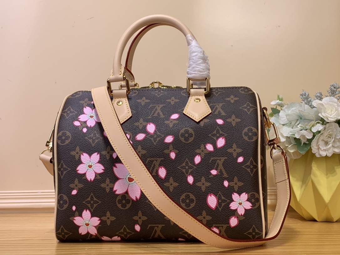 Lv X Tm Speedy Bandoulière 25 Monogram Cherry Blossom M14174