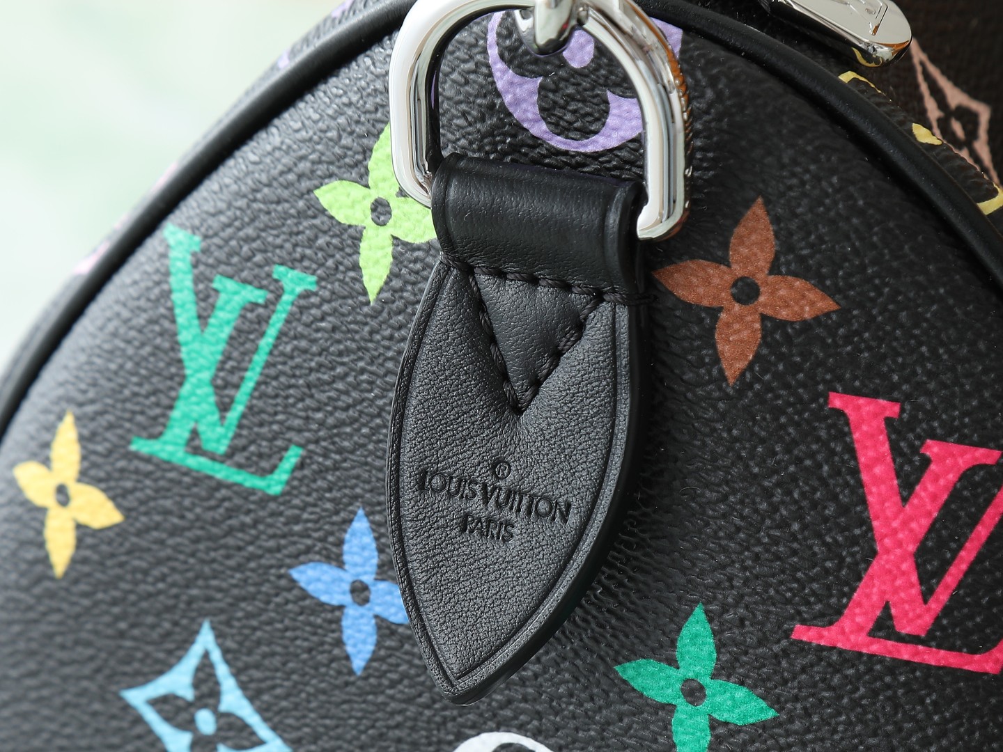 Lv X Tm Speedy Soft 30 Dark Monogram Multicolored Black M13257