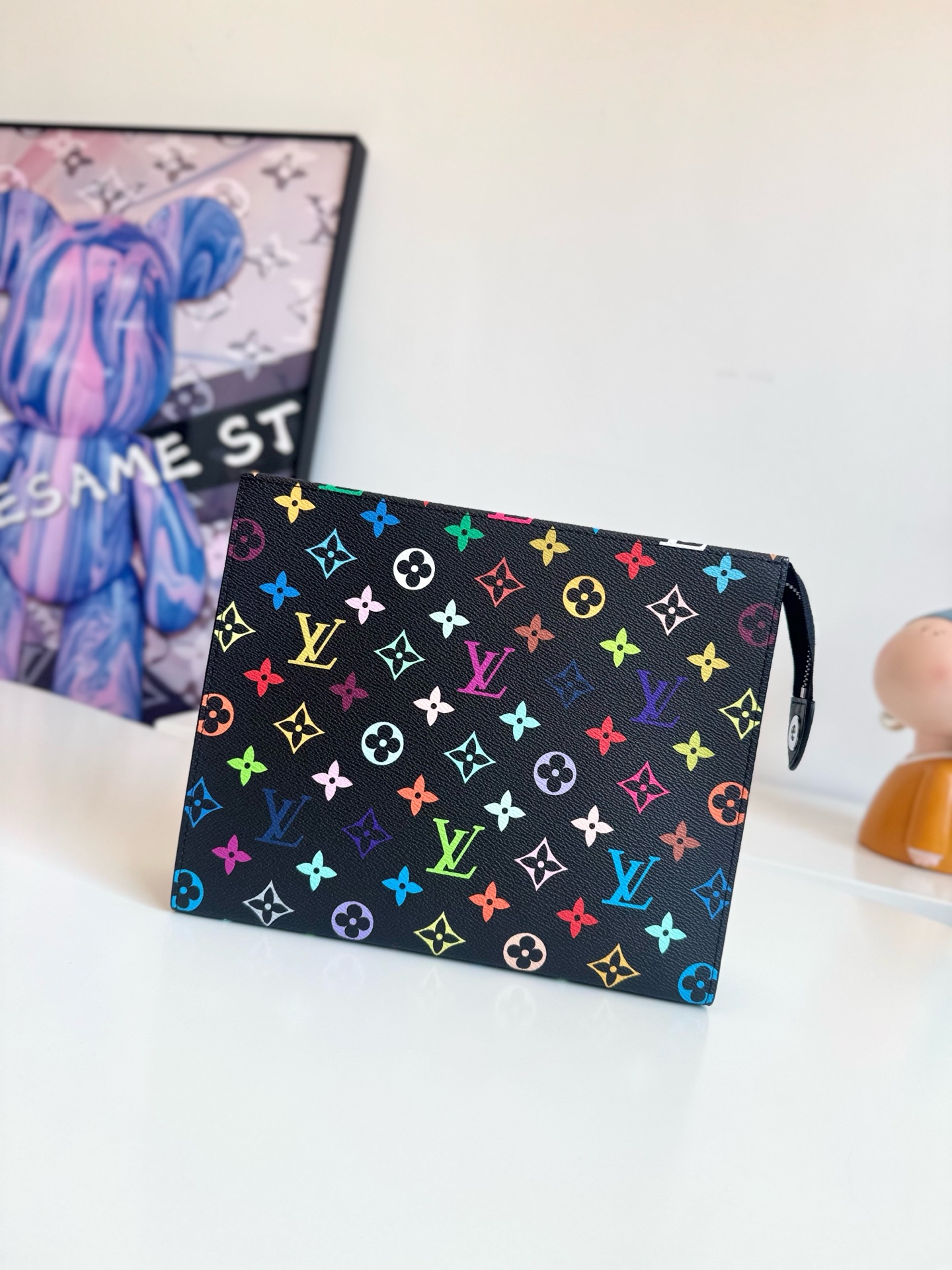Lv X Tm Toiletry Pouch Multicolored Monogram Black