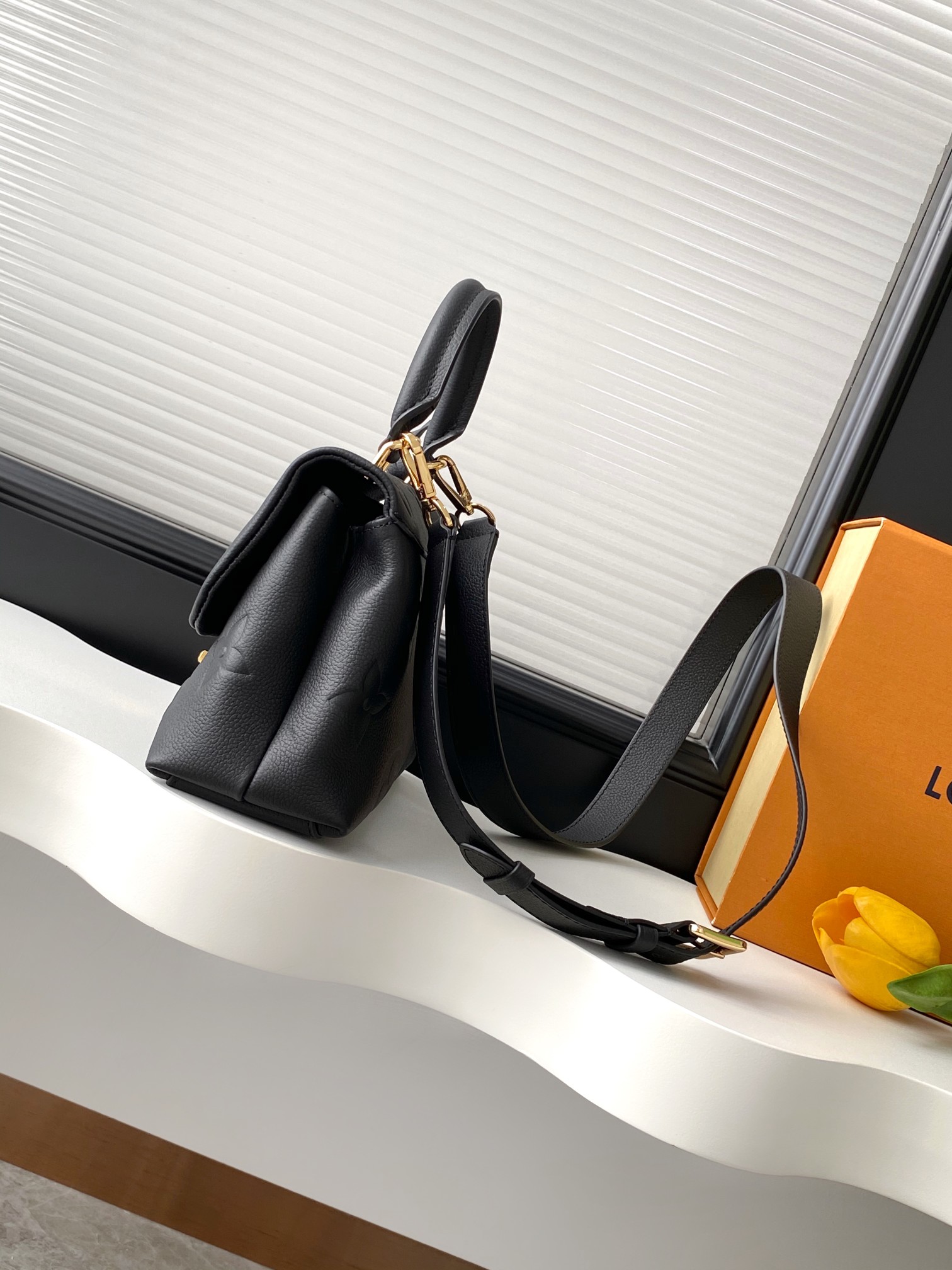 Madeleine Bb Handbag Monogram Empreinte Leather Black M45977
