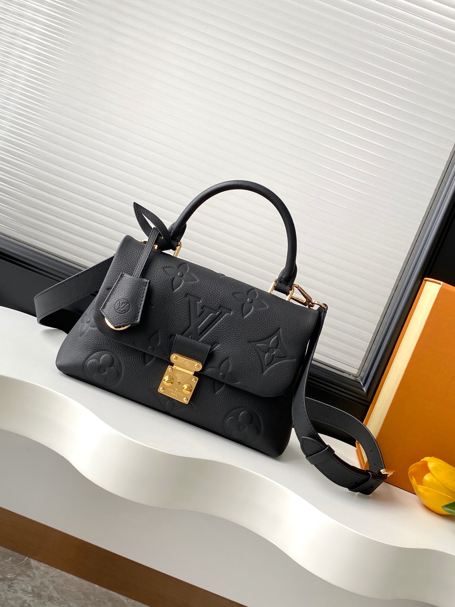 Madeleine Bb Handbag Monogram Empreinte Leather Black M45977