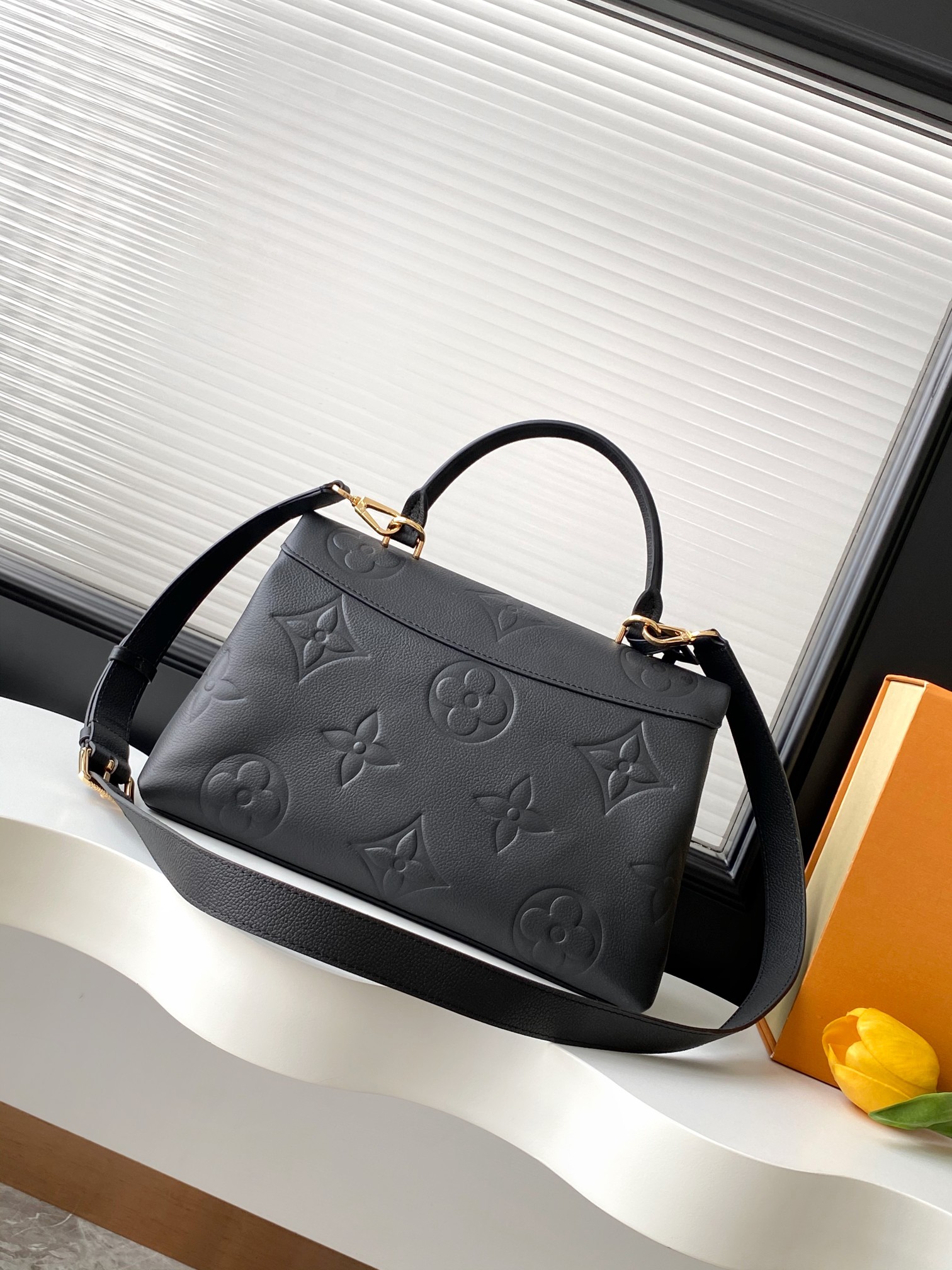 Madeleine Mm Handbag Monogram Empreinte Leather Black M45976