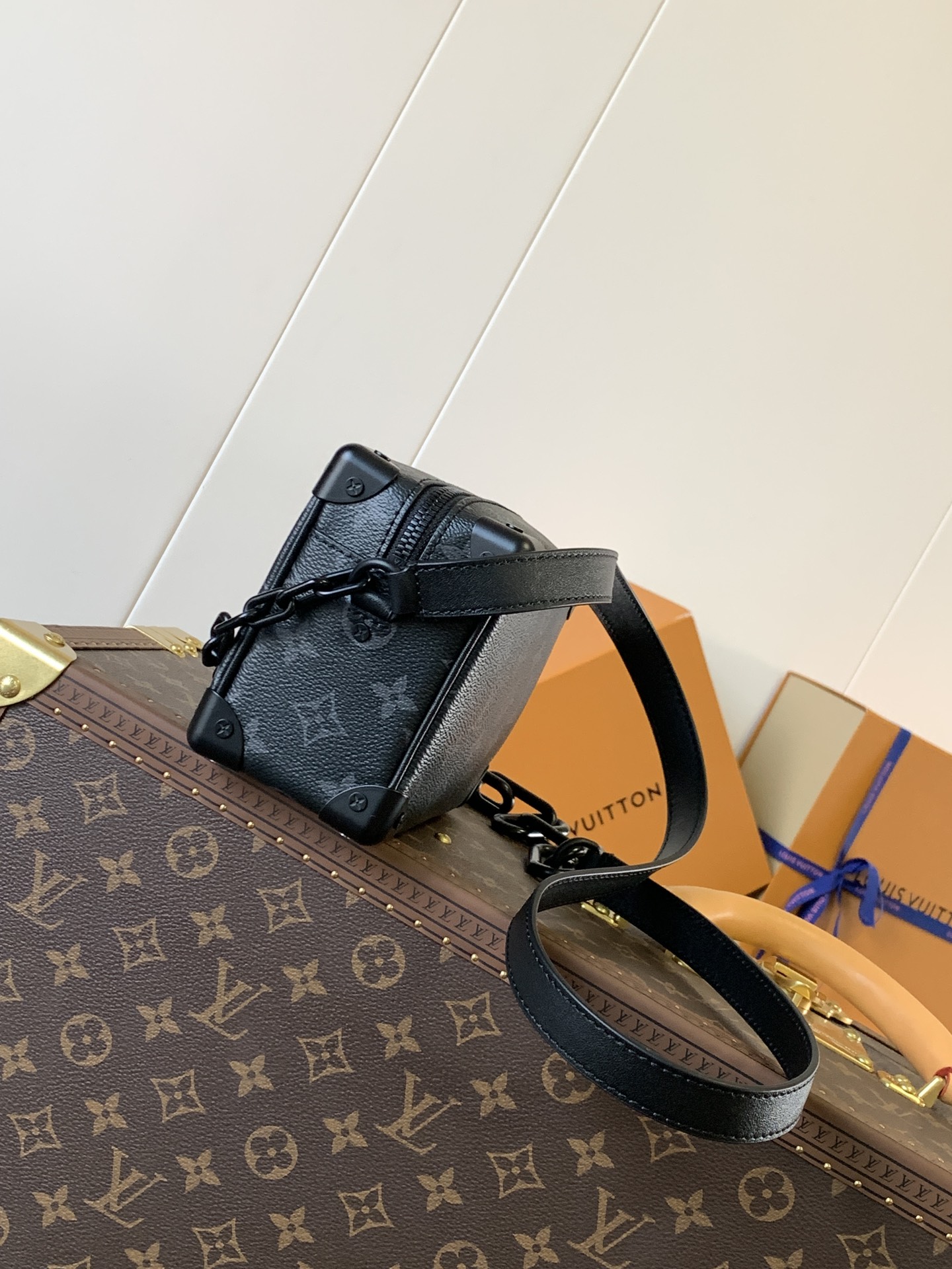 Mini Soft Trunk Bag Black Monogram Monogram Eclipse M44735