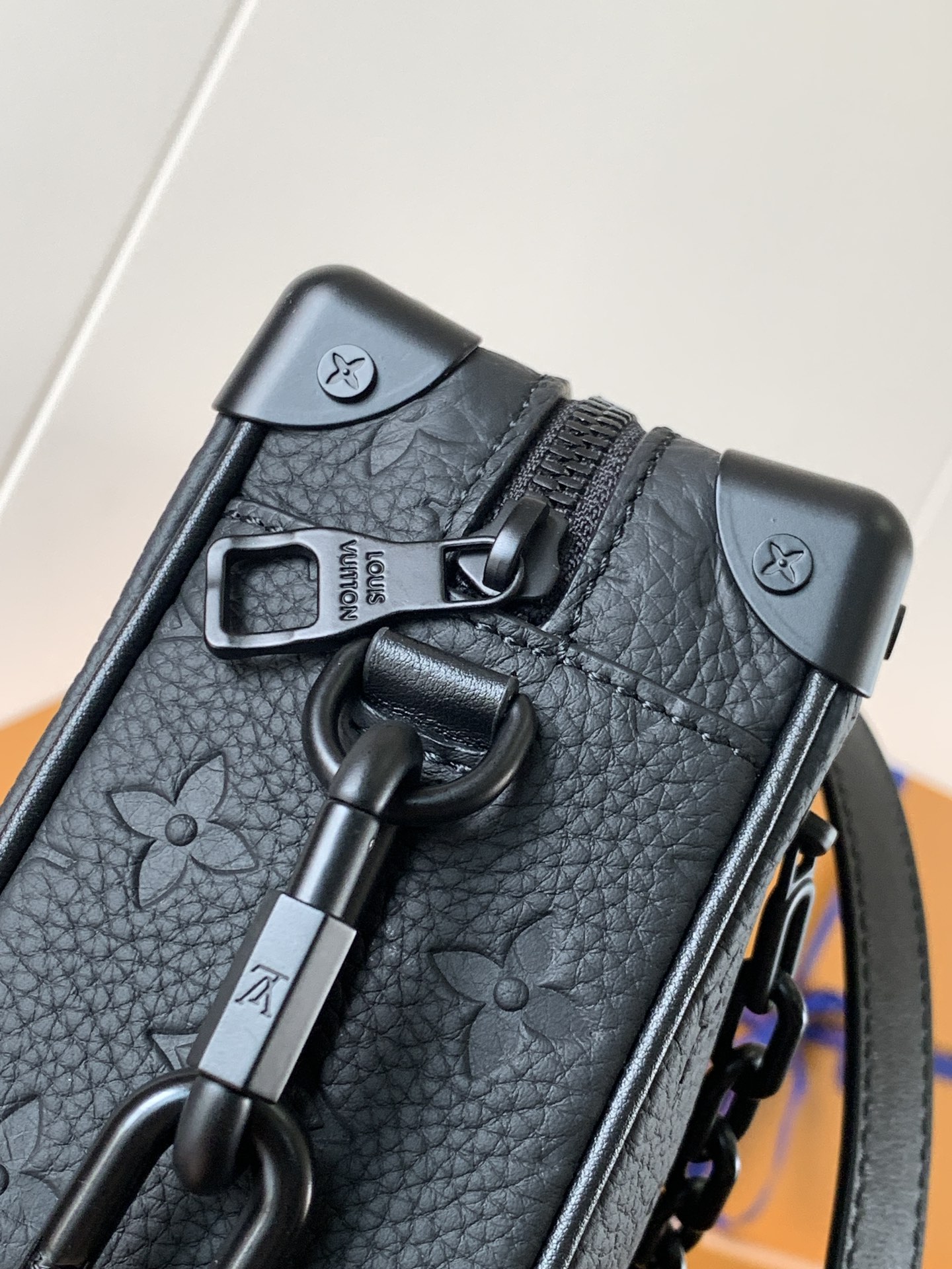Mini Soft Trunk Bag Black Monogram Taurillon M55702