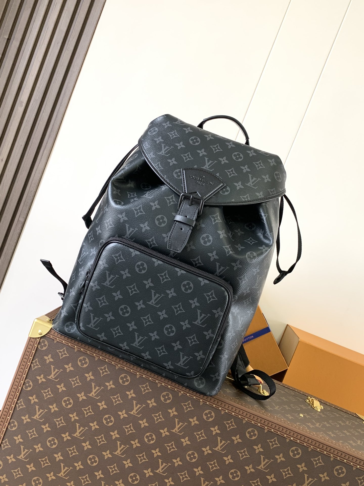 Montsouris Backpack Black Monogram Eclipse M46683