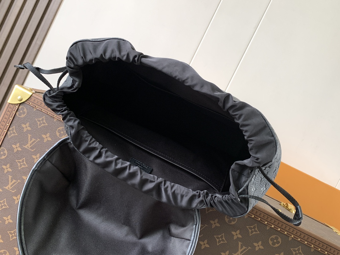 Montsouris Backpack Black Monogram Empreinte Leather M23127