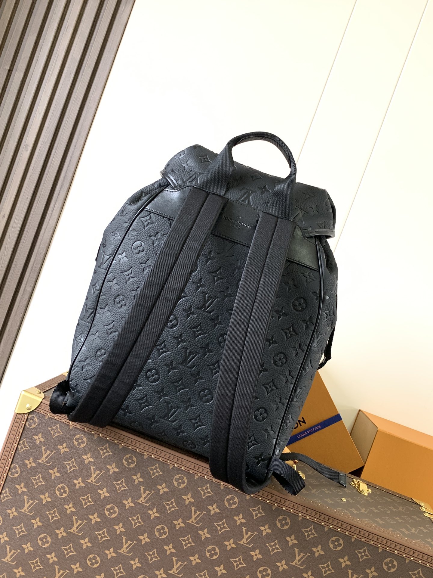 Montsouris Backpack Black Monogram Empreinte Leather M23127