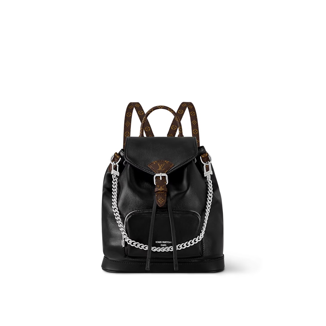 Montsouris Vibe Pm Backpack Black Lambskin Leather M12587