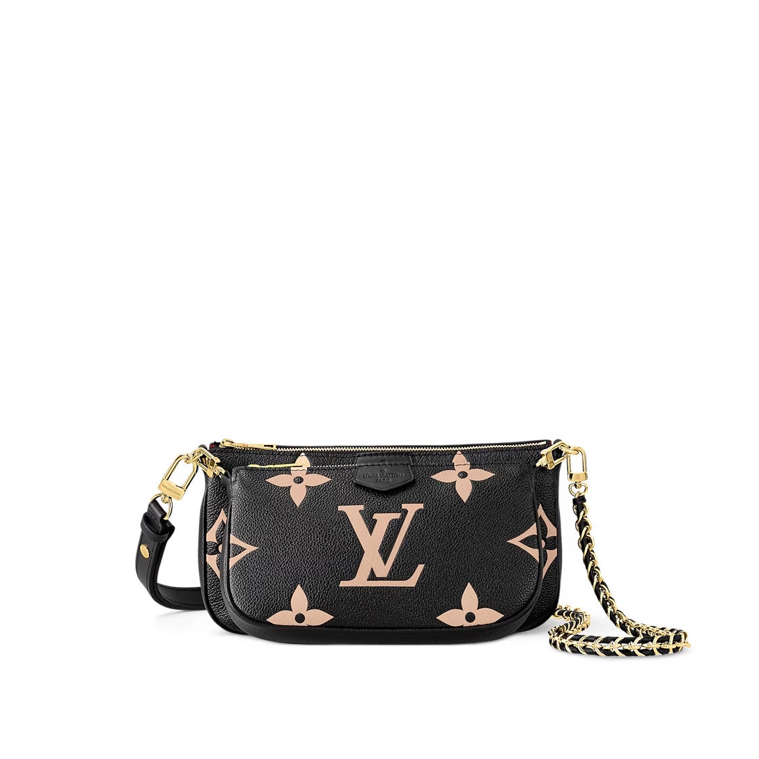 Multi Pochette Accessoires Bicolor Monogram Empreinte Leather Black M45777