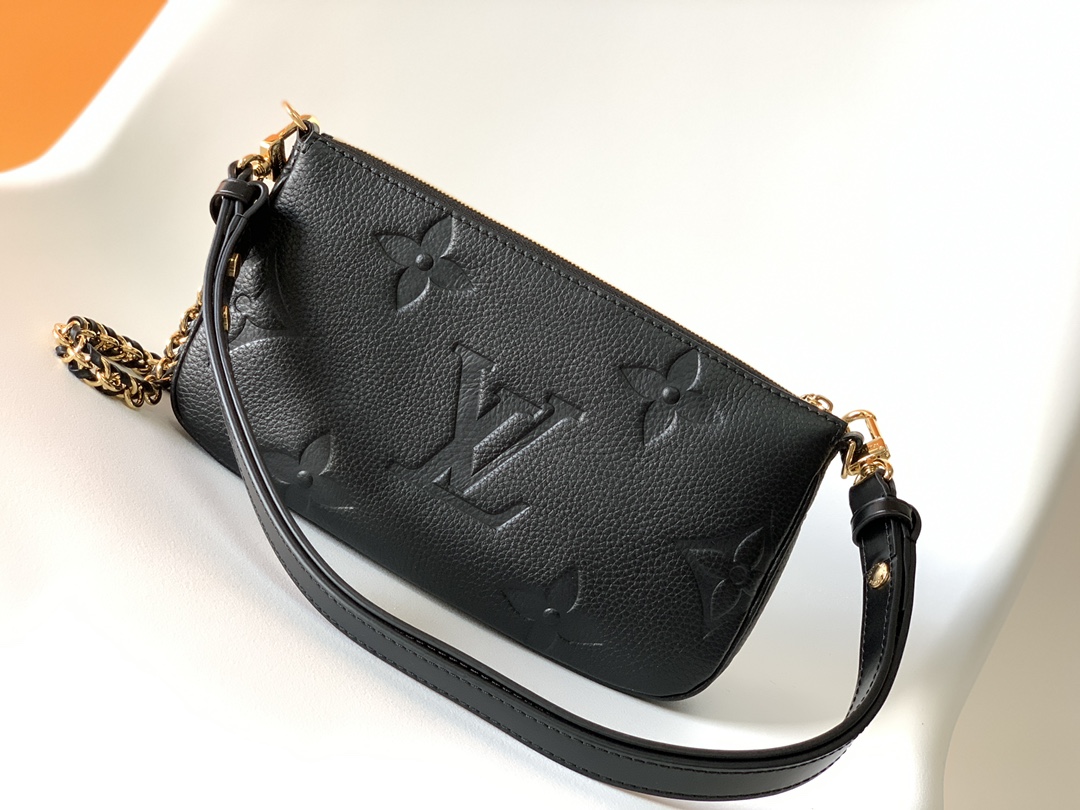 Multi Pochette Accessoires Monogram Empreinte Leather Black M80399