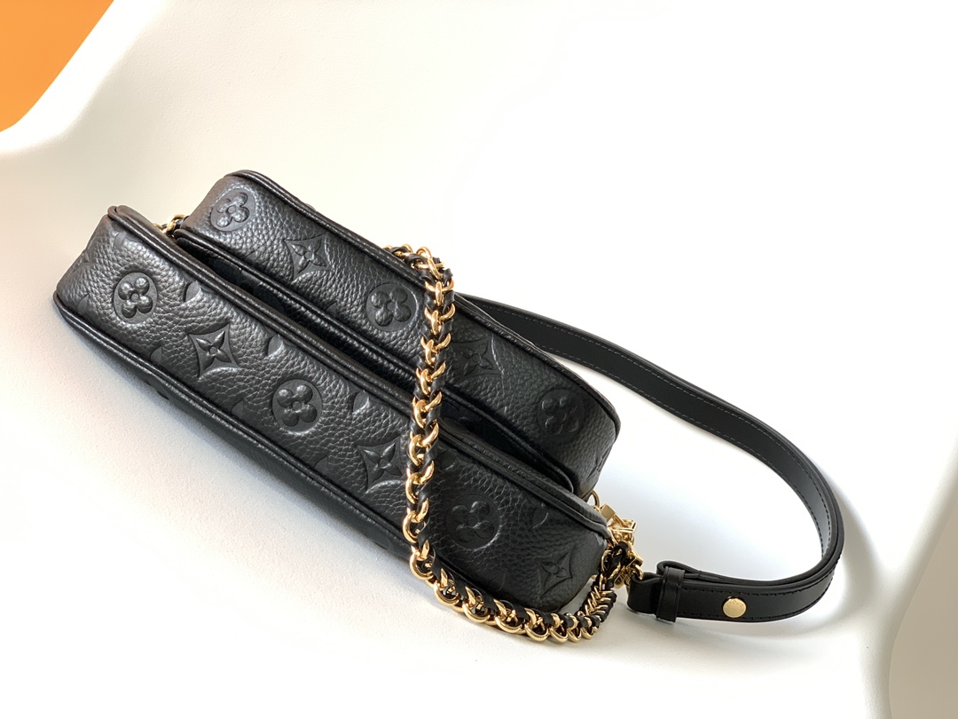 Multi Pochette Accessoires Monogram Empreinte Leather Black M80399