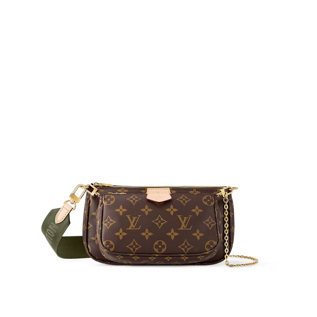 Multi Pochette Accessoires Monogram Green Strap M44813