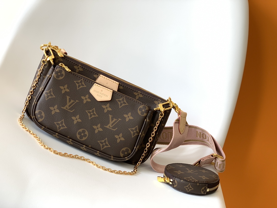 Multi Pochette Accessoires Monogram Pink Strap M44840