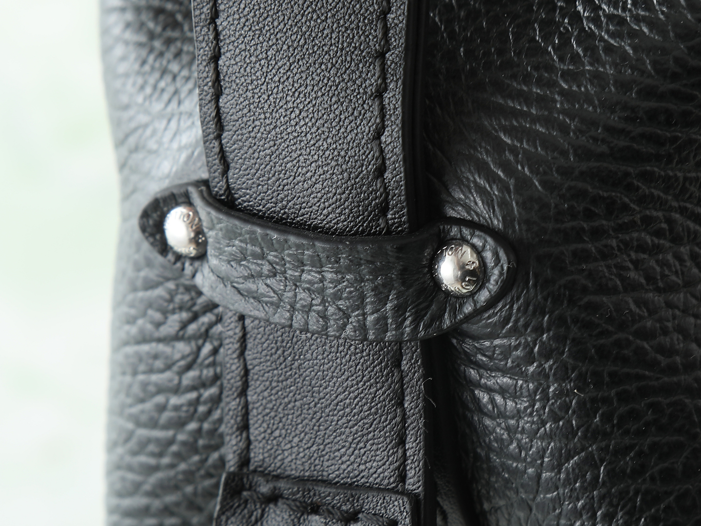 Nano Lv Biker Bag Black Lambskin M14623