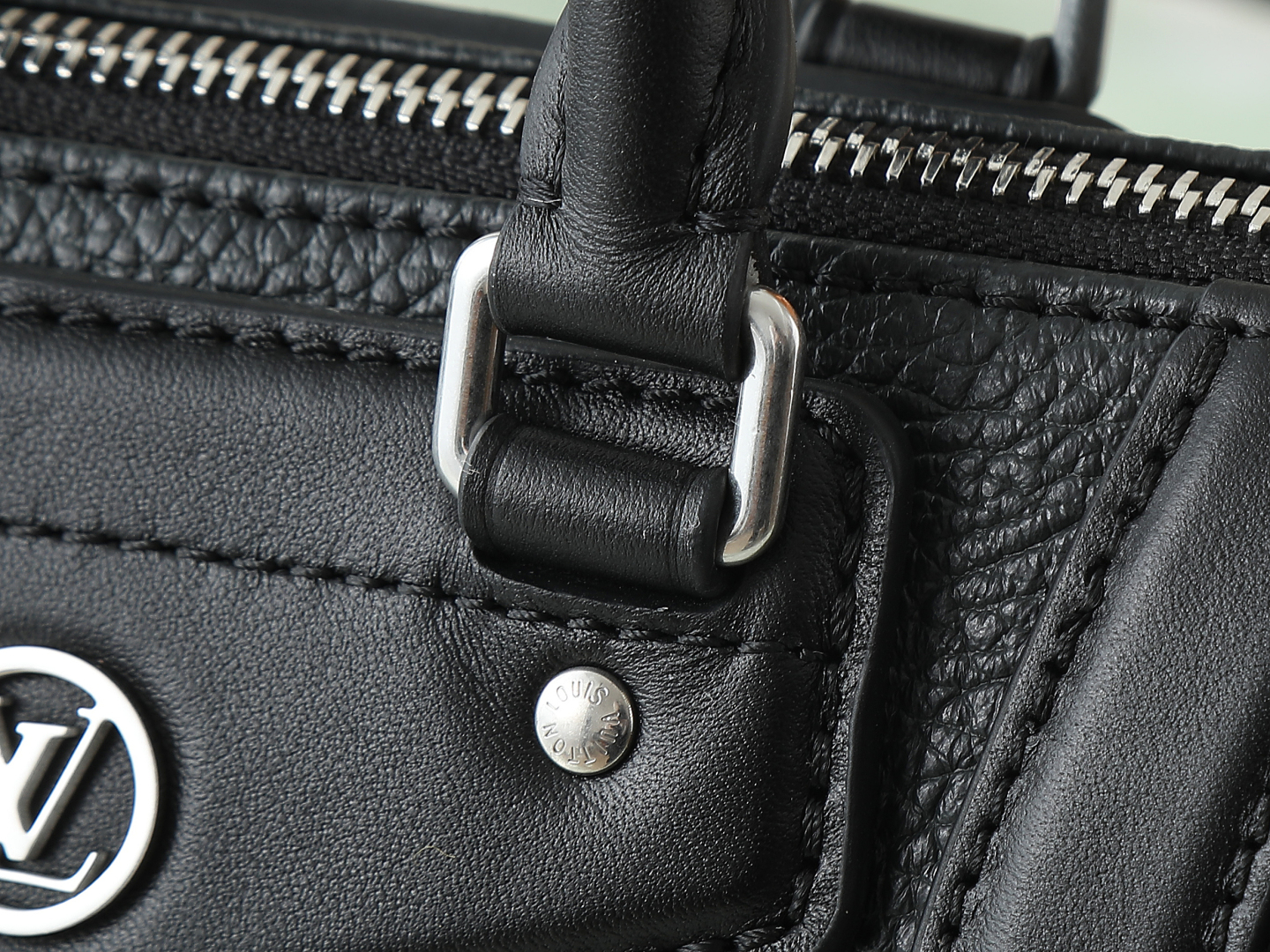 Nano Lv Biker Bag Black Lambskin M14623