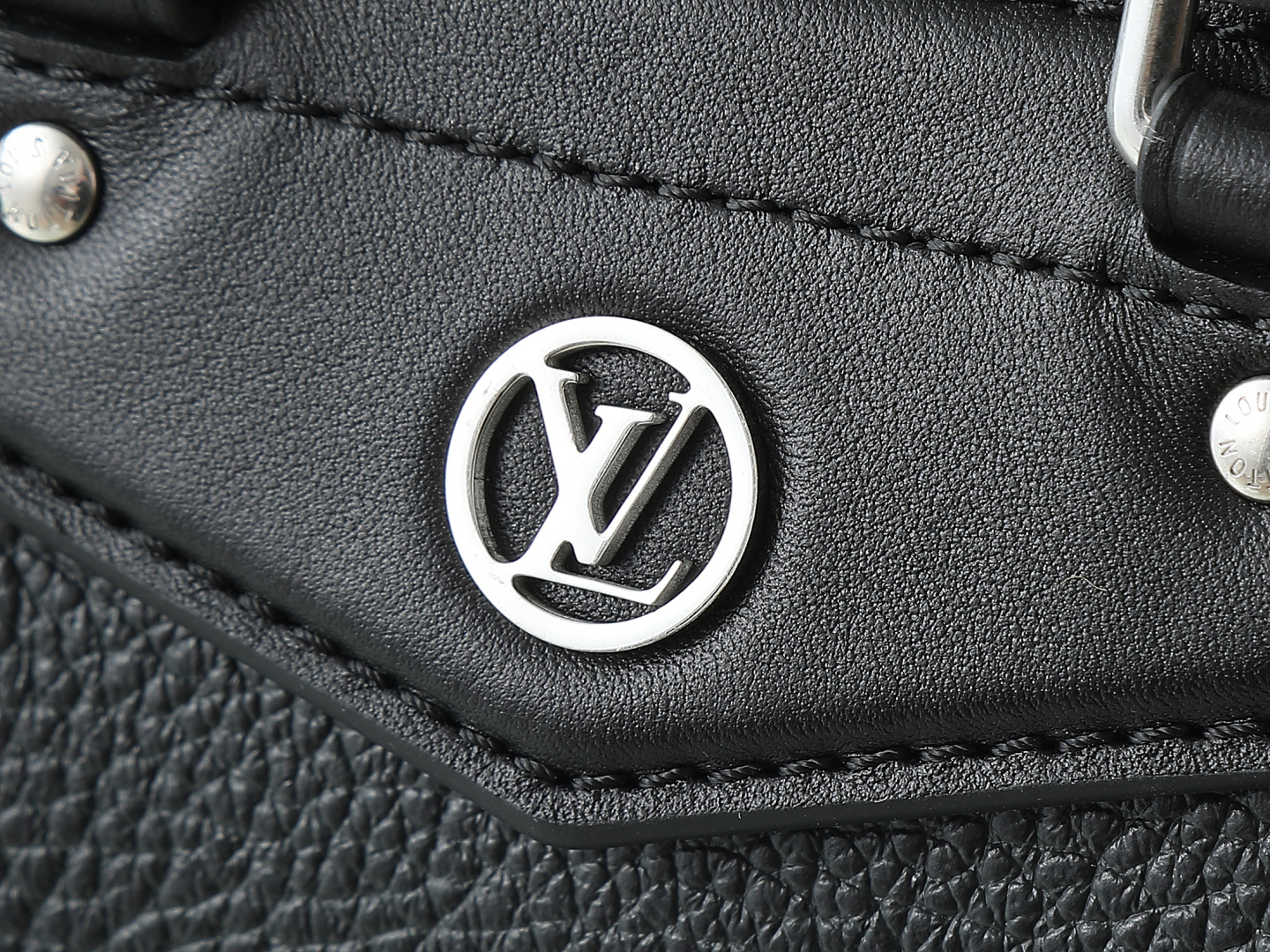 Nano Lv Biker Bag Black Lambskin M14623
