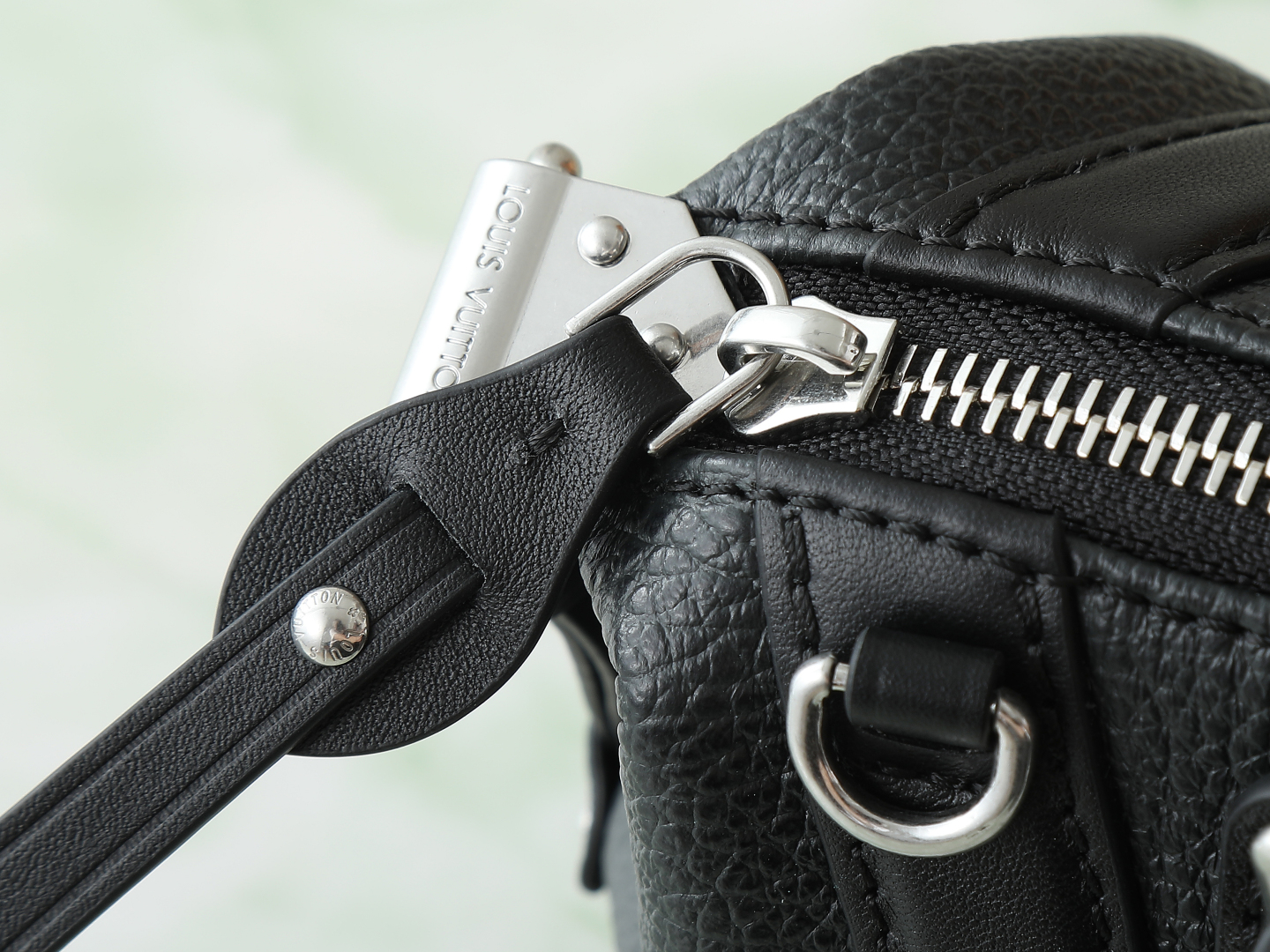 Nano Lv Biker Bag Black Lambskin M14623