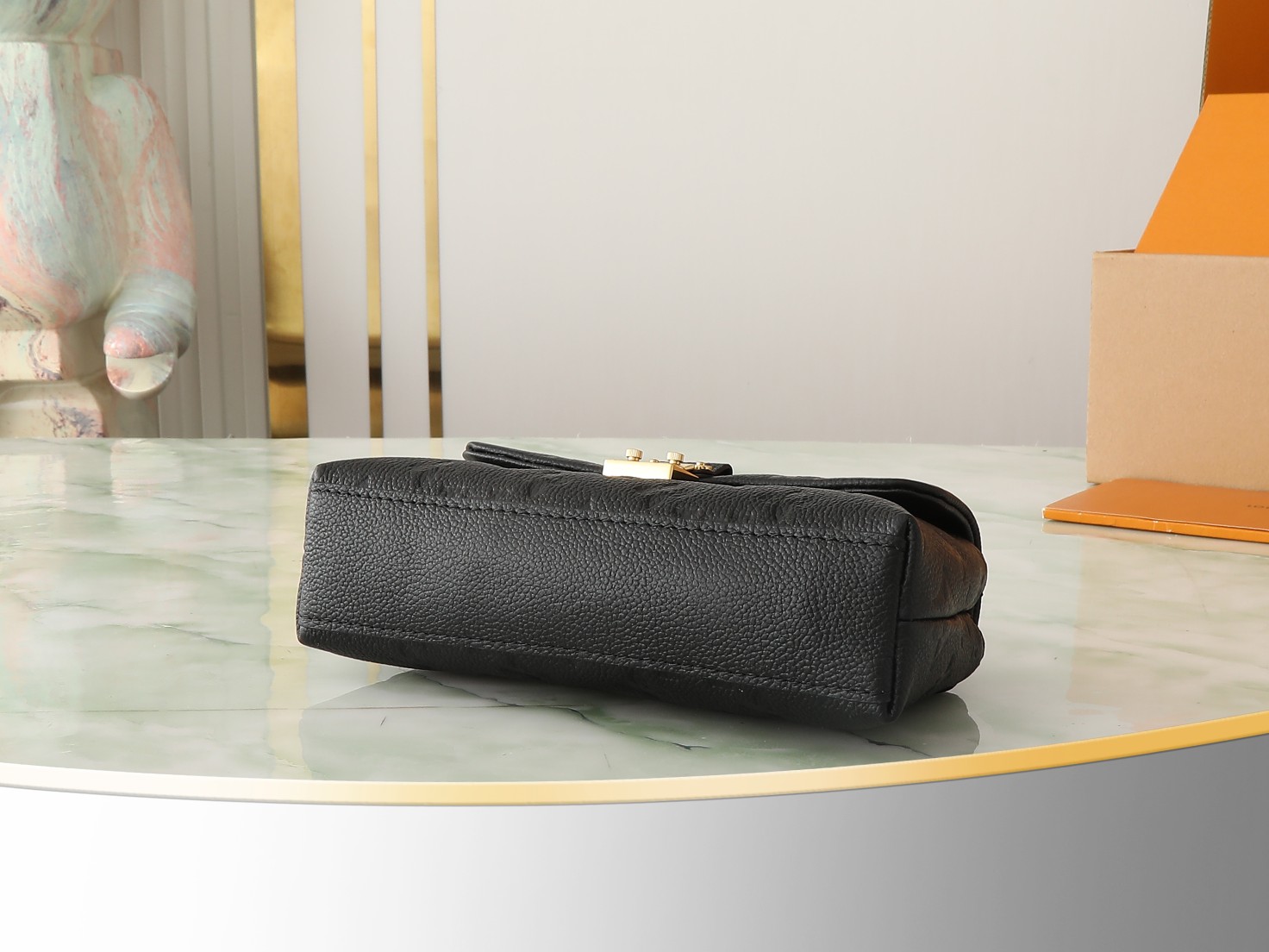 Nano Madeleine Handbag Monogram Empreinte Leather Black M12144