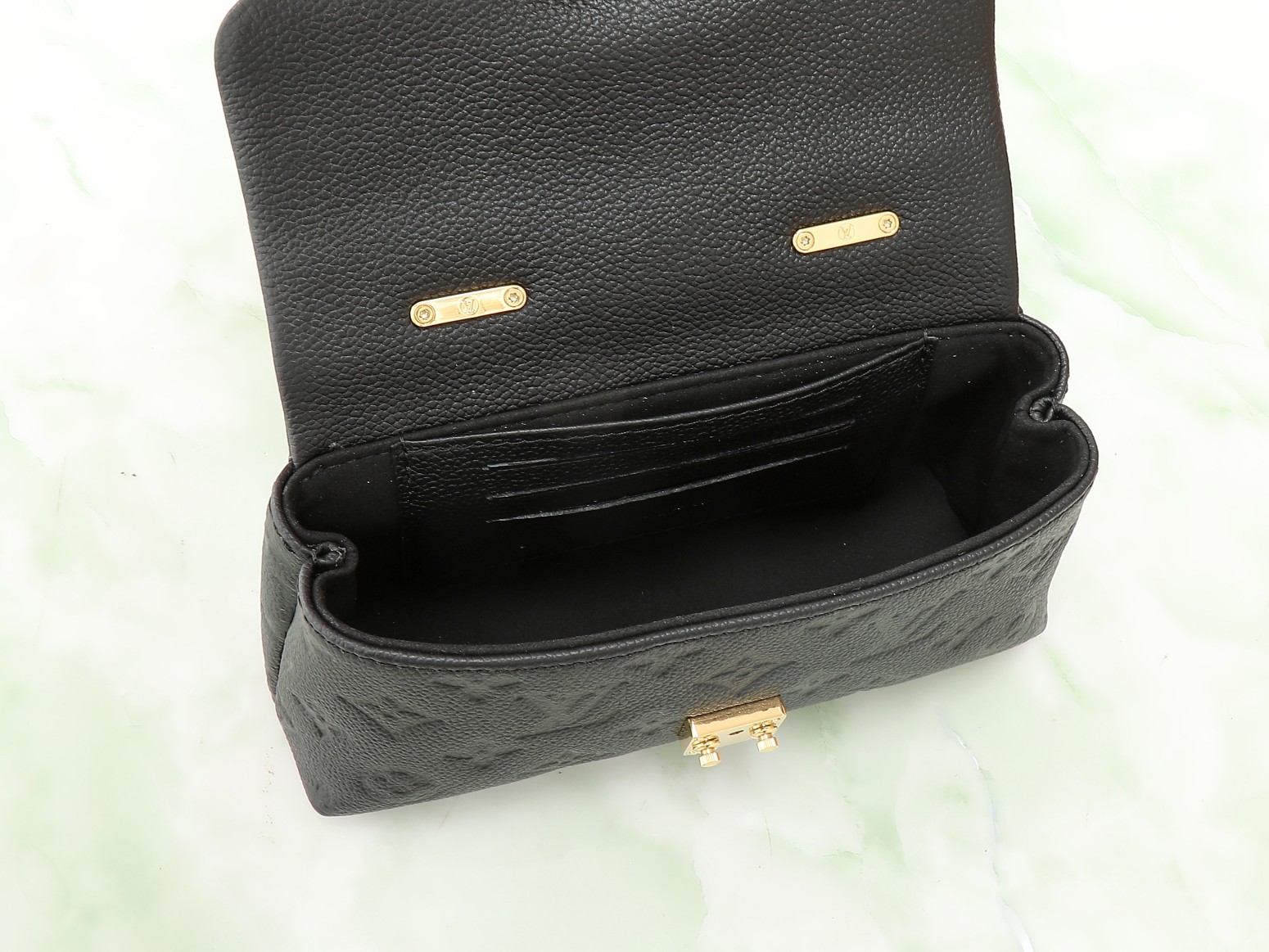 Nano Madeleine Handbag Monogram Empreinte Leather Black M12144