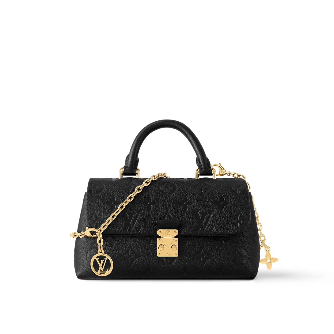 Nano Madeleine Handbag Monogram Empreinte Leather Black M12144