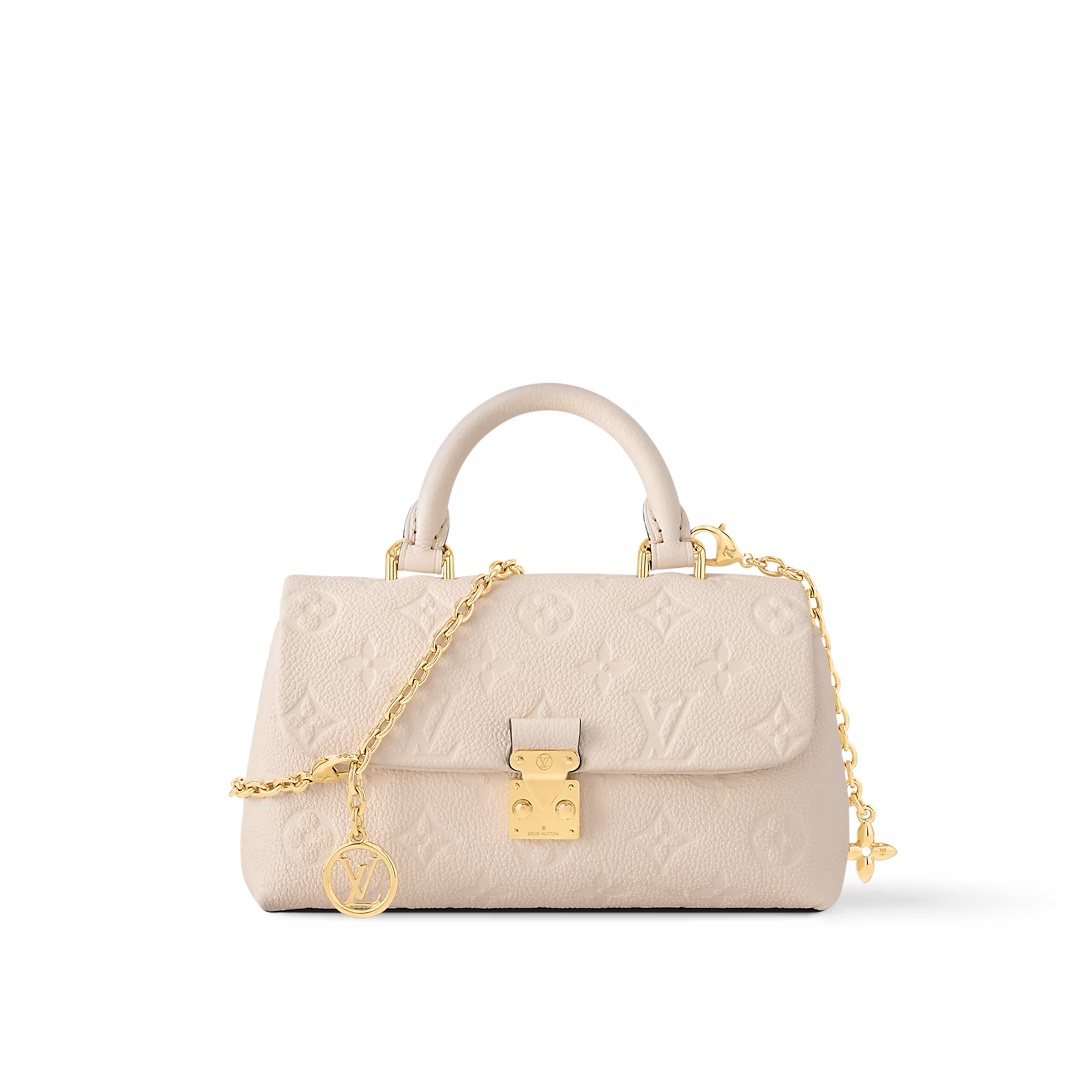 Nano Madeleine Handbag Monogram Empreinte Leather Cream M12145