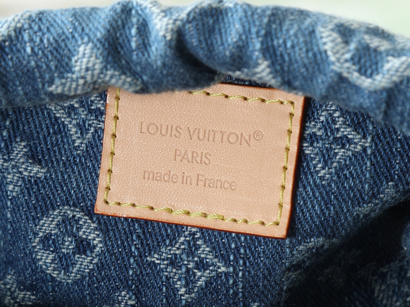 Nano Noé Bucket Bag Monogram Denim Blue Denim Blue