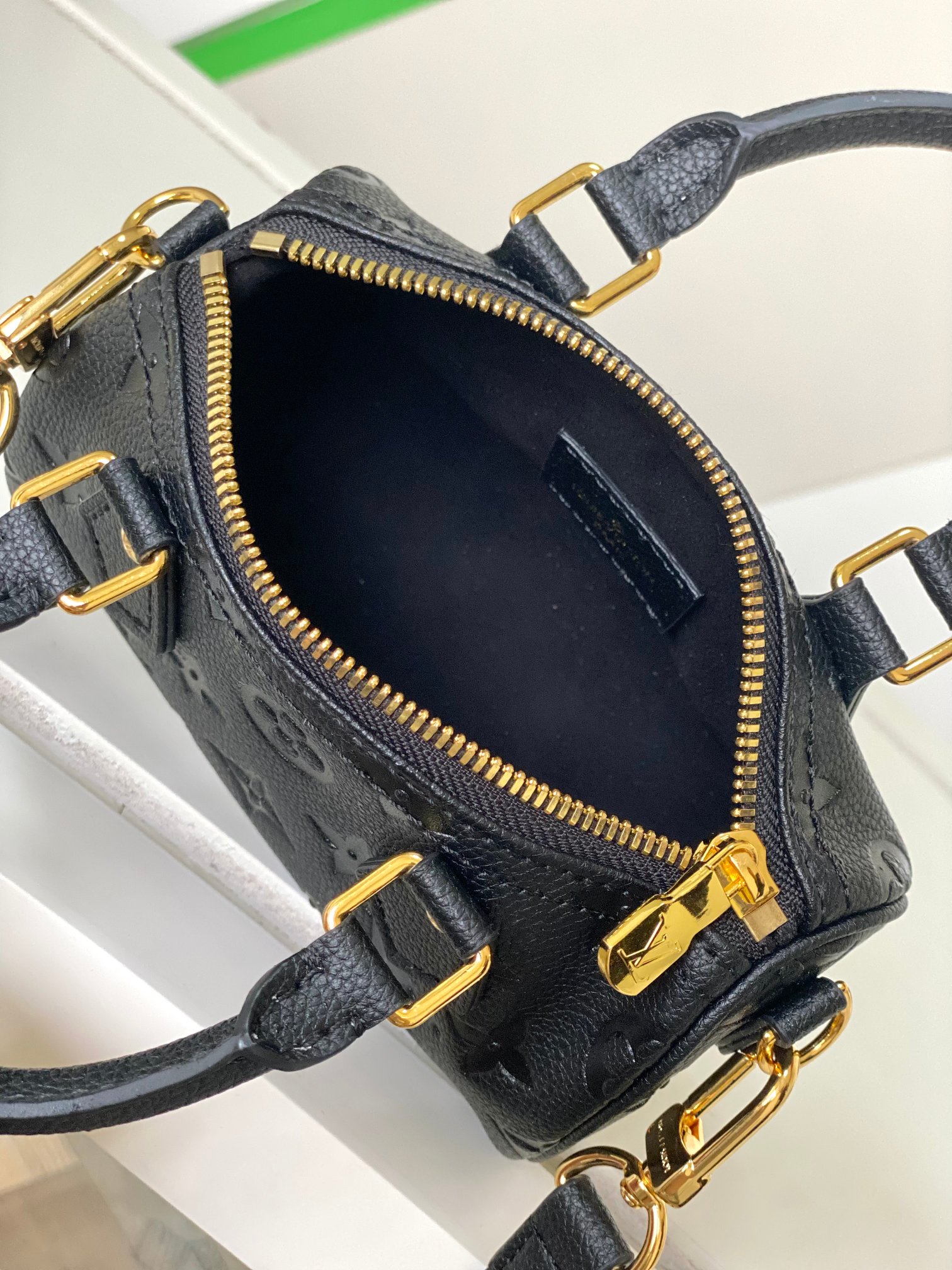 Nano Speedy Monogram Empreinte Leather Bag Black M81085