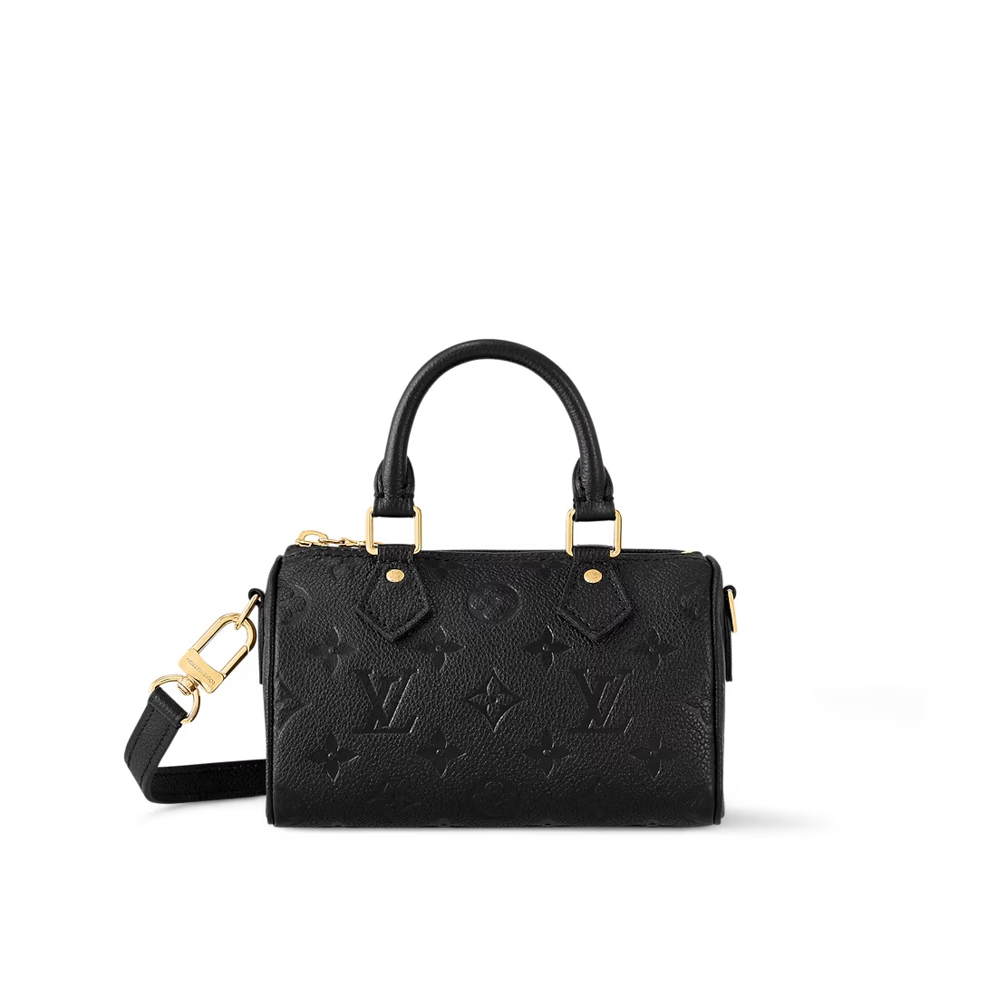 Nano Speedy Monogram Empreinte Leather Bag Black M81085