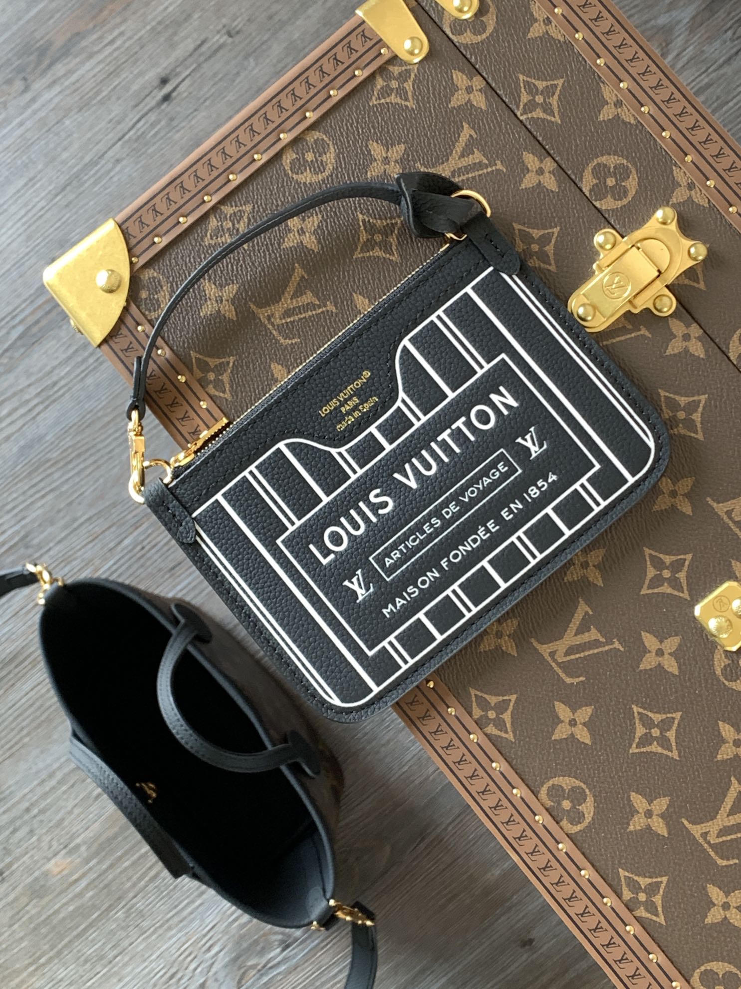 Neverfull Bandoulière Inside Out Bb Black M12099