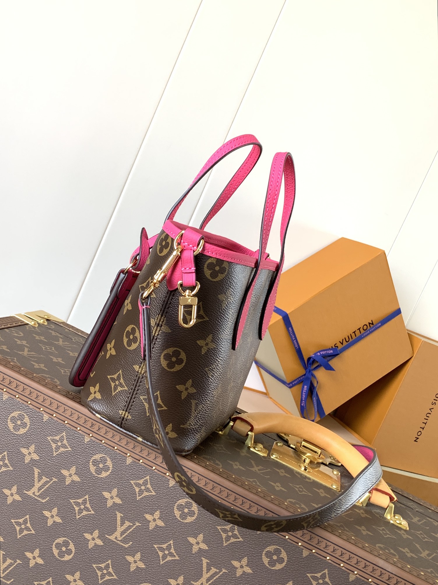 Neverfull Bandoulière Inside Out Bb Rose Pondichery M12106