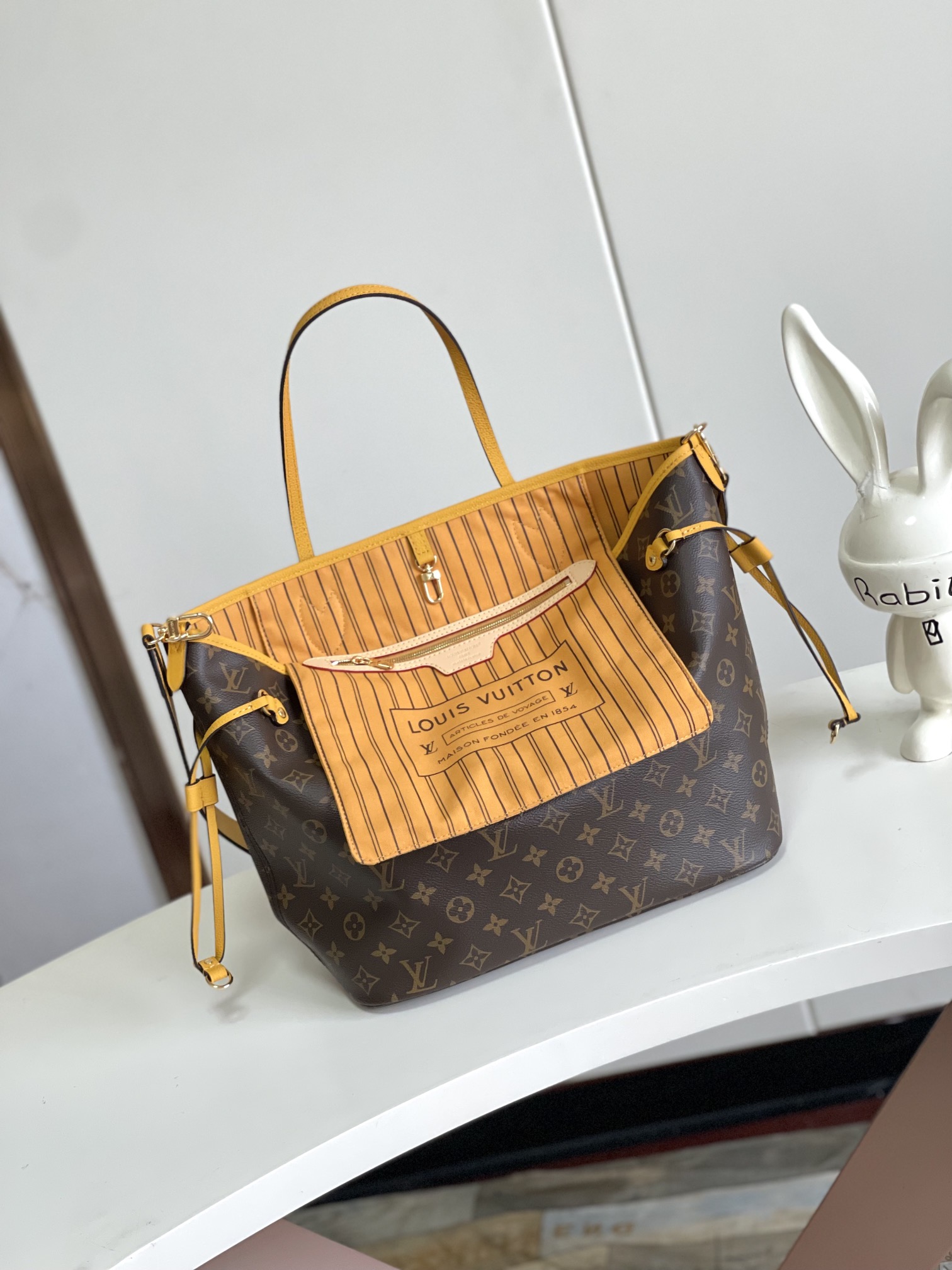 Neverfull Bandoulière Inside Out Mm Jaune M12779