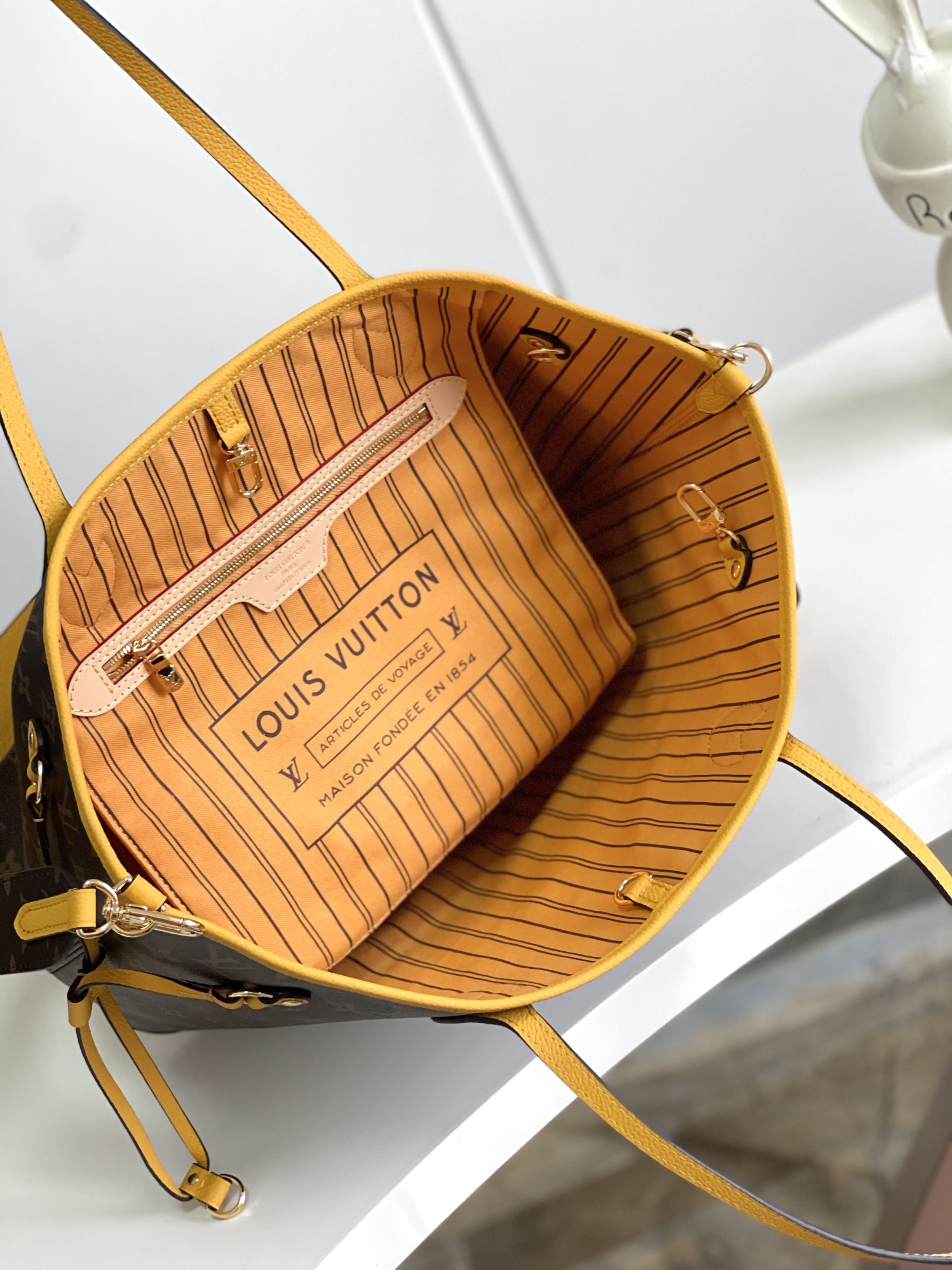 Neverfull Bandoulière Inside Out Mm Jaune M12779