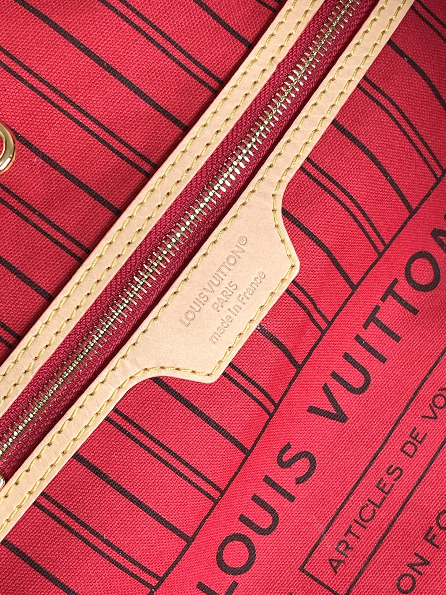 Neverfull Bandoulière Inside Out Mm Rouge M12708