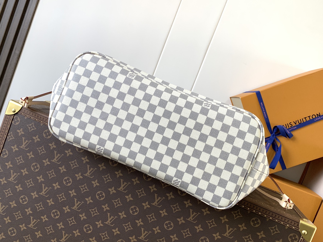 Neverfull G Beige Damier Azur Large Size Beige Tote N40602