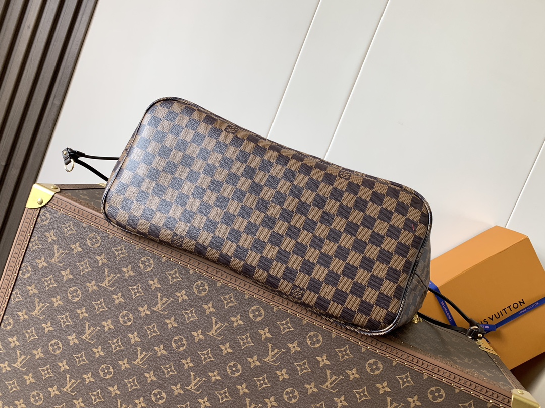 Neverfull Gm Cerise Red Damier Large Size Brown Tote N40597