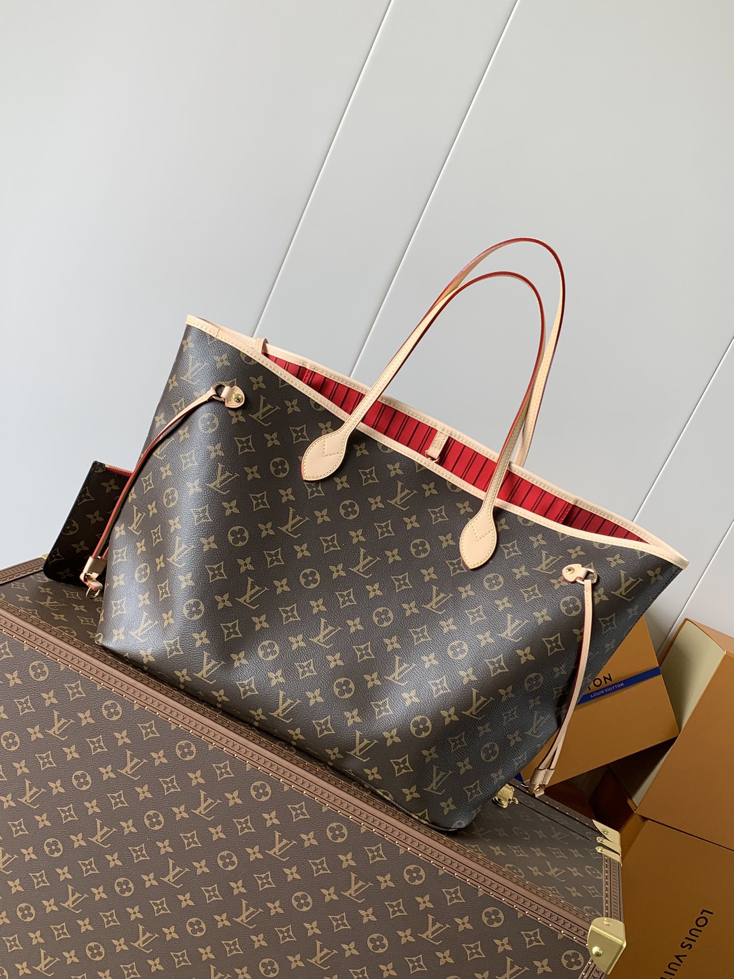 Neverfull Gm Cherry Red Monogram Large Size M41180
