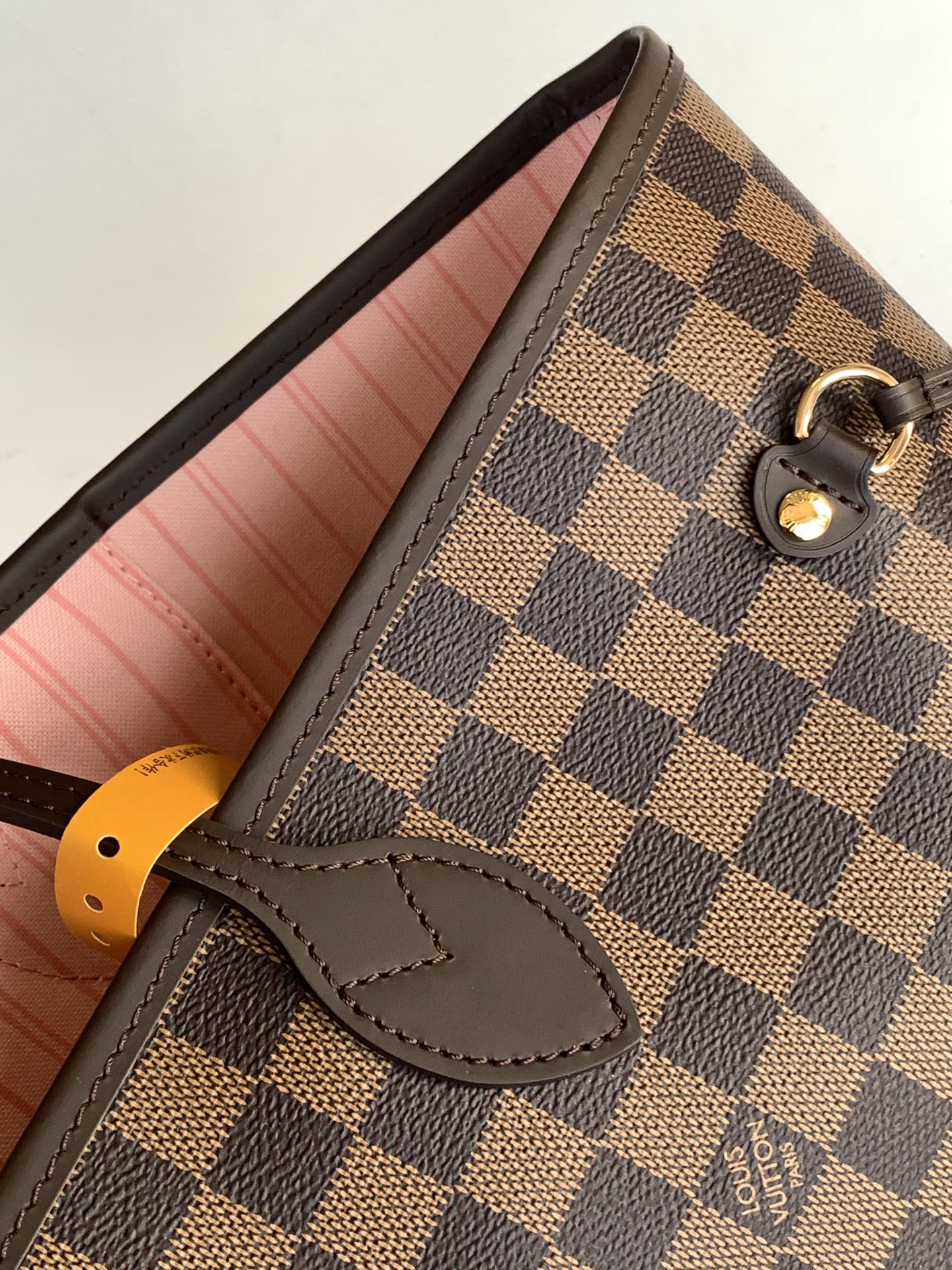 Neverfull Gm Rose Ballerine Pink Damier Ebene Large Size N41602