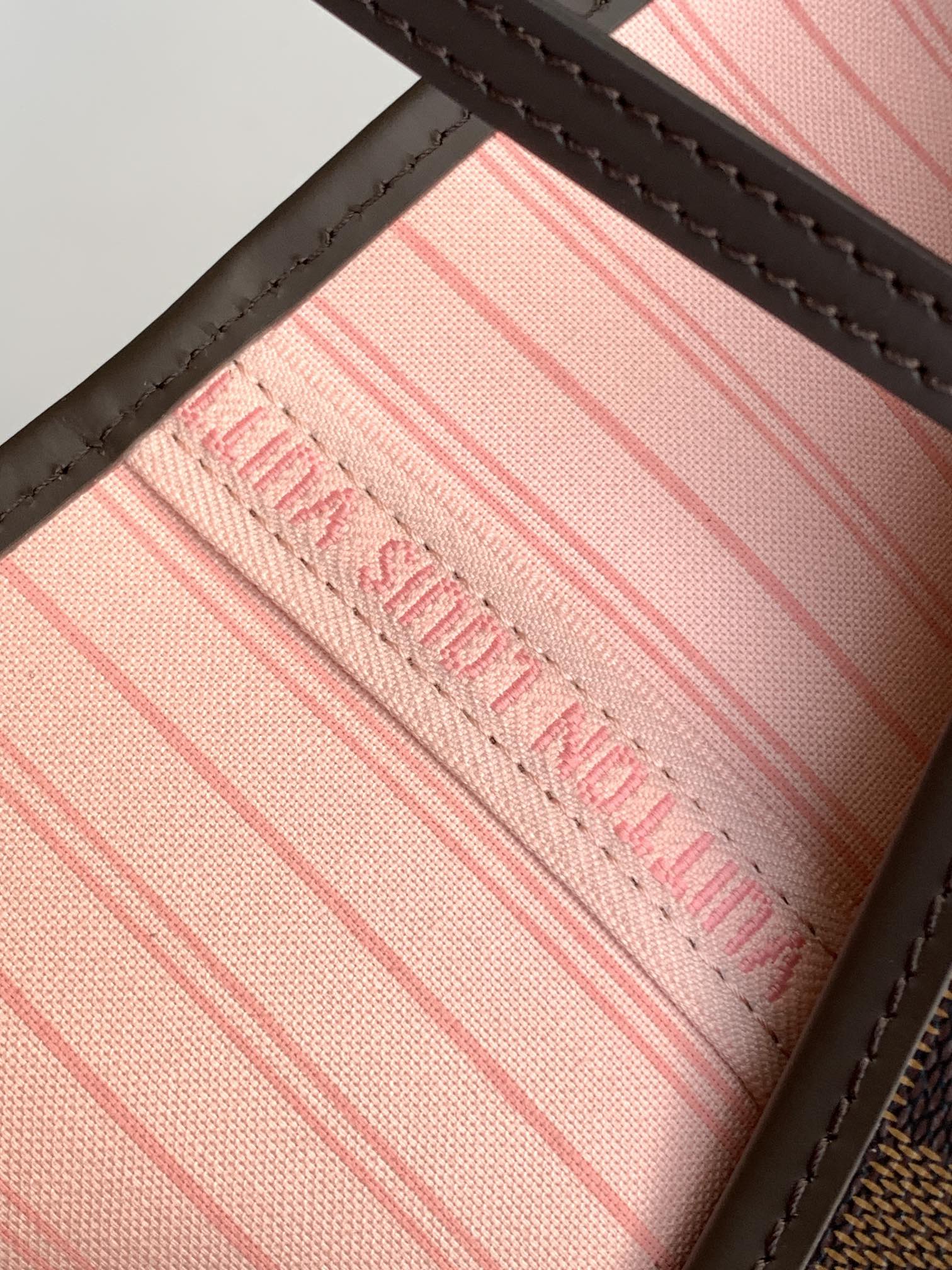 Neverfull Gm Rose Ballerine Pink Damier Ebene Large Size N41602