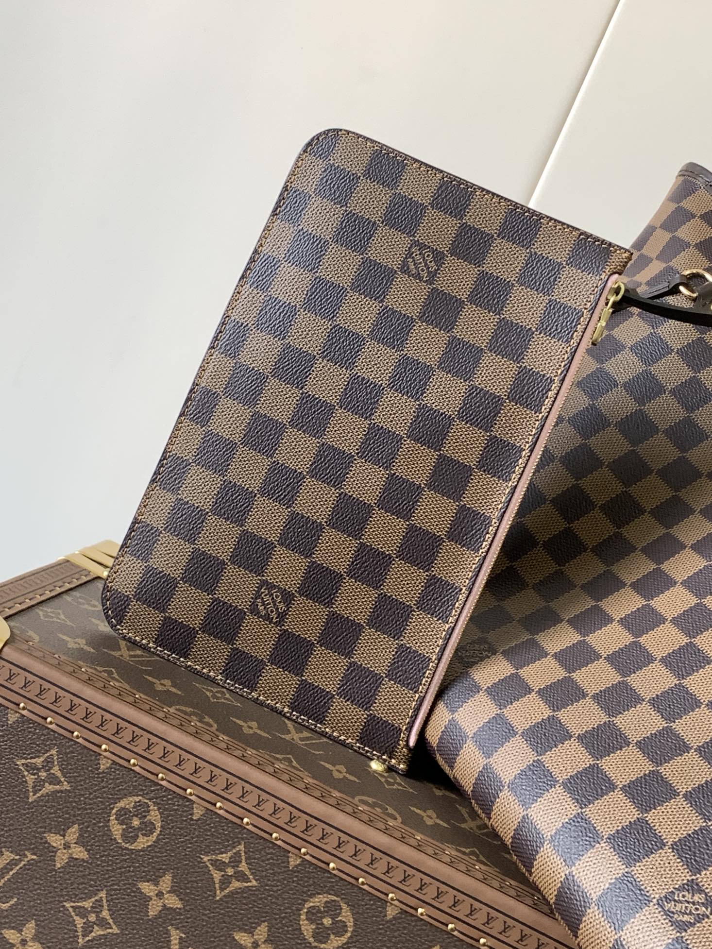 Neverfull Gm Rose Ballerine Pink Damier Ebene Large Size N41602