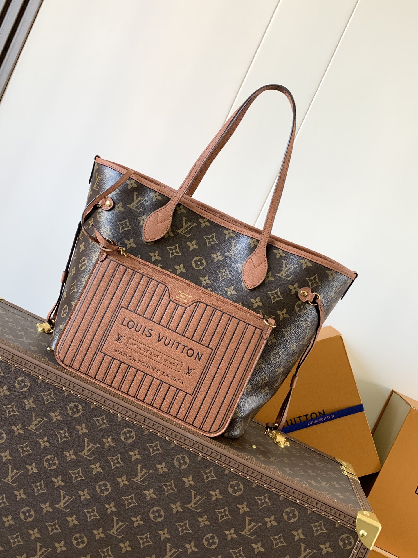 Neverfull Inside Out Mm Tan M12061