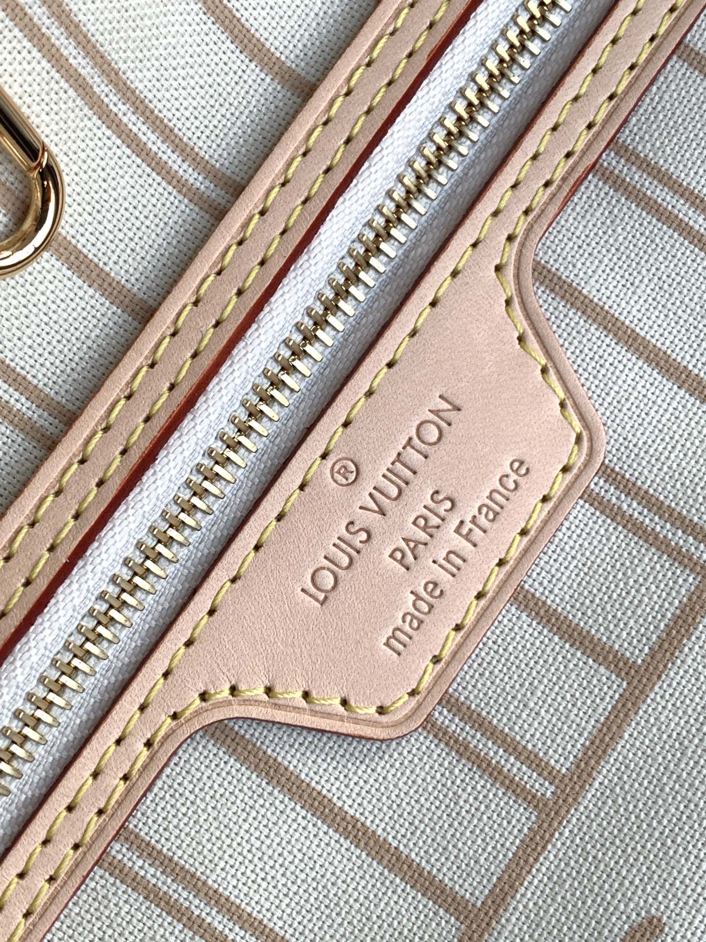 Neverfull Mm Beige Damier Azur Mid Size Beige Tote N40604