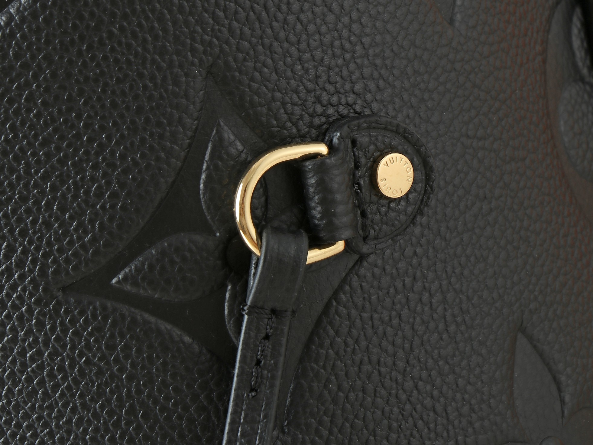Neverfull Mm Black Monogram Empreinte Leather Mid Size Tote M45685
