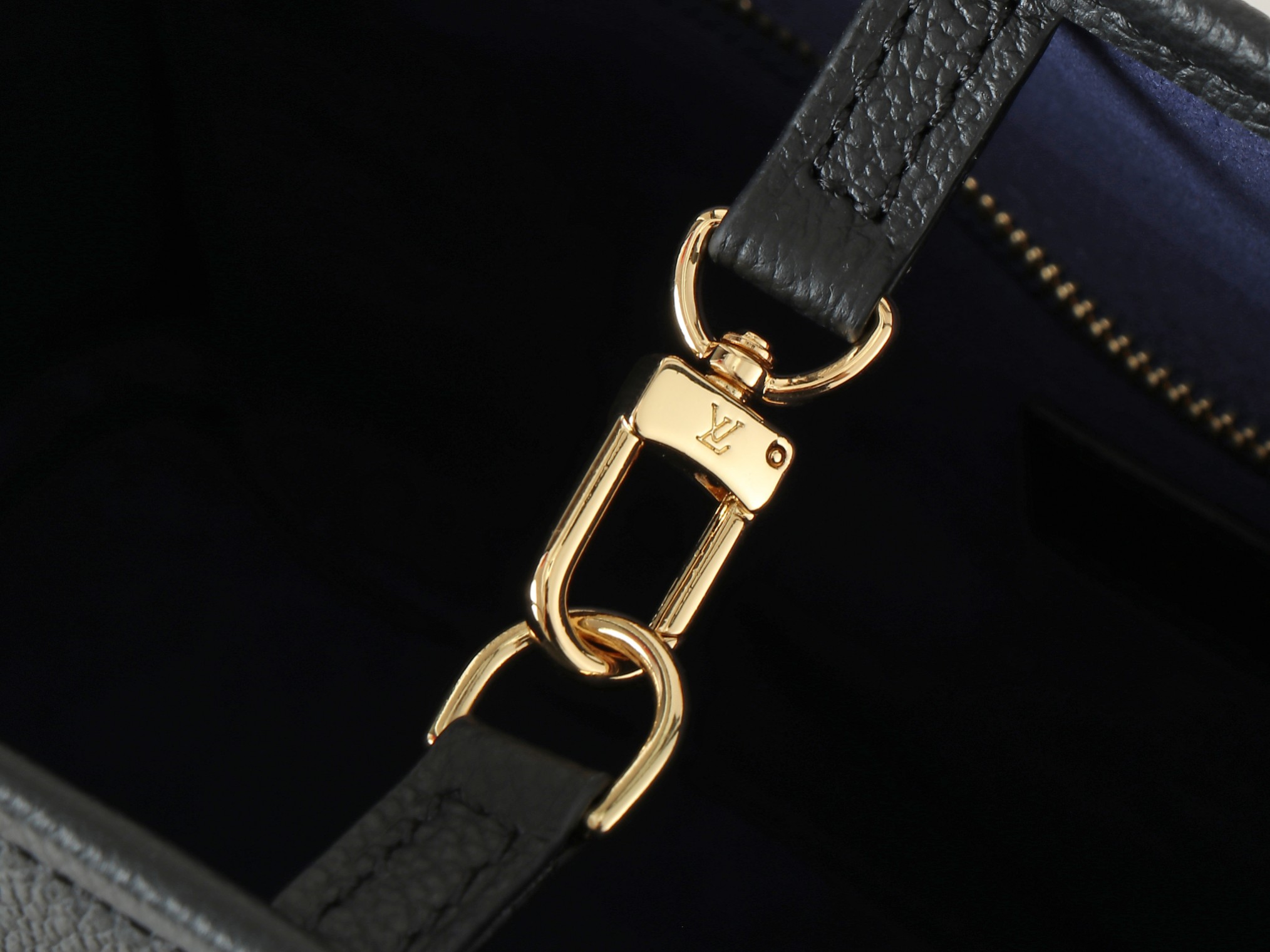 Neverfull Mm Black Monogram Empreinte Leather Mid Size Tote M45685