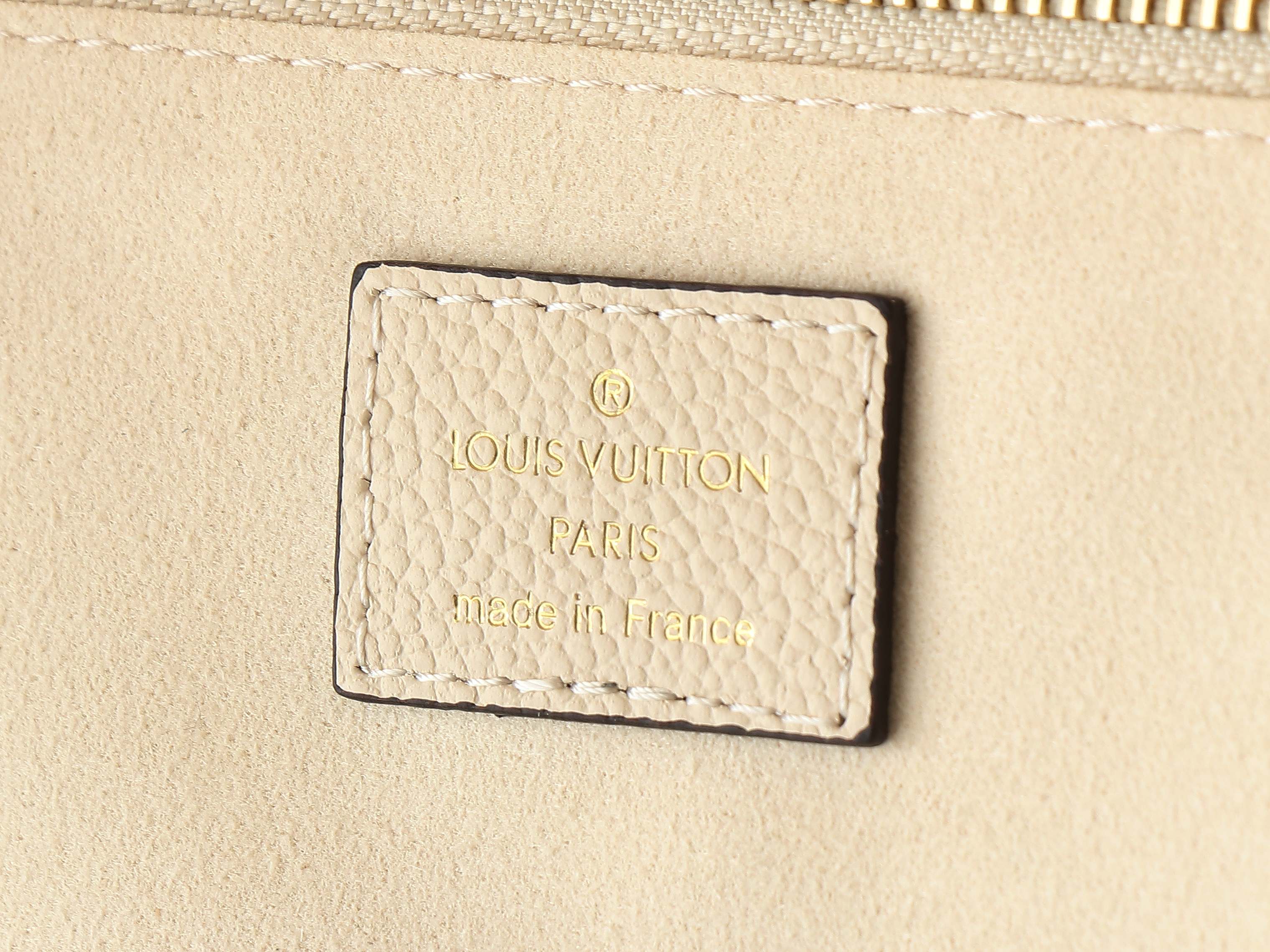 Neverfull Mm Crème Beige Monogram Empreinte Leather Mid Size Tote M46676